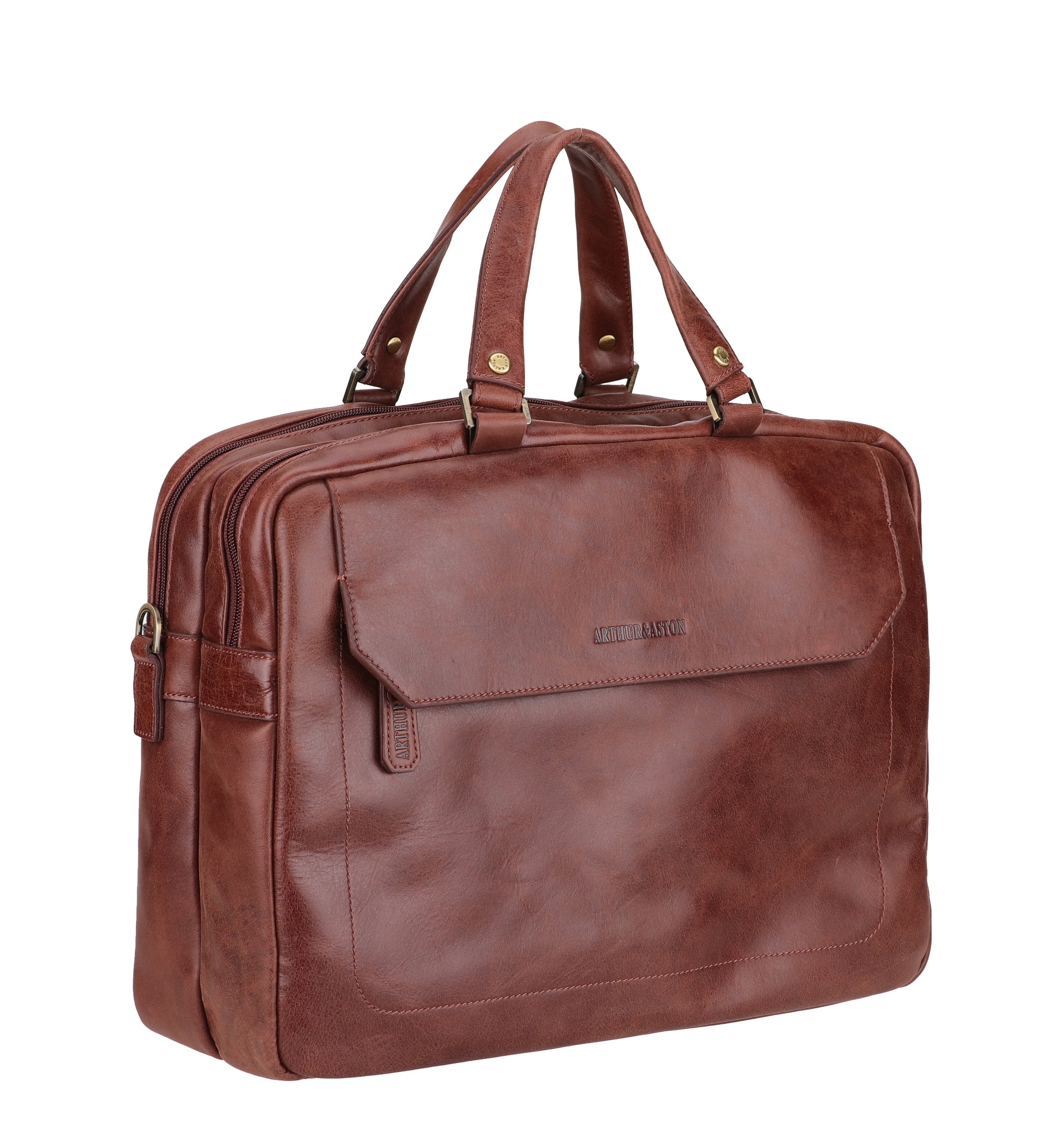 arthur-et-aston-martin-porte-documents-cuir-cognac-2-soufflets image 2