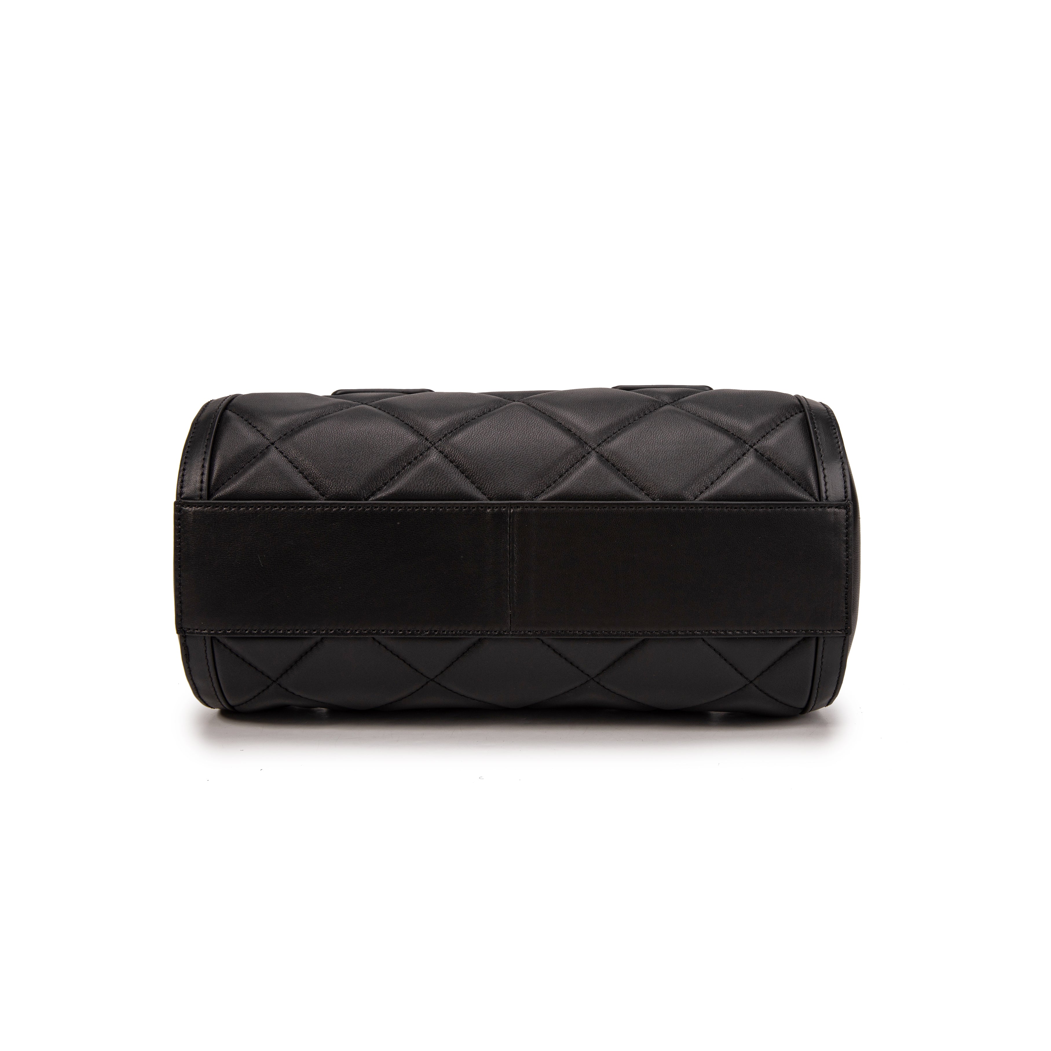 kate-lee-frola-matelass-sac-cuir-agneau-noir-bowling image 5