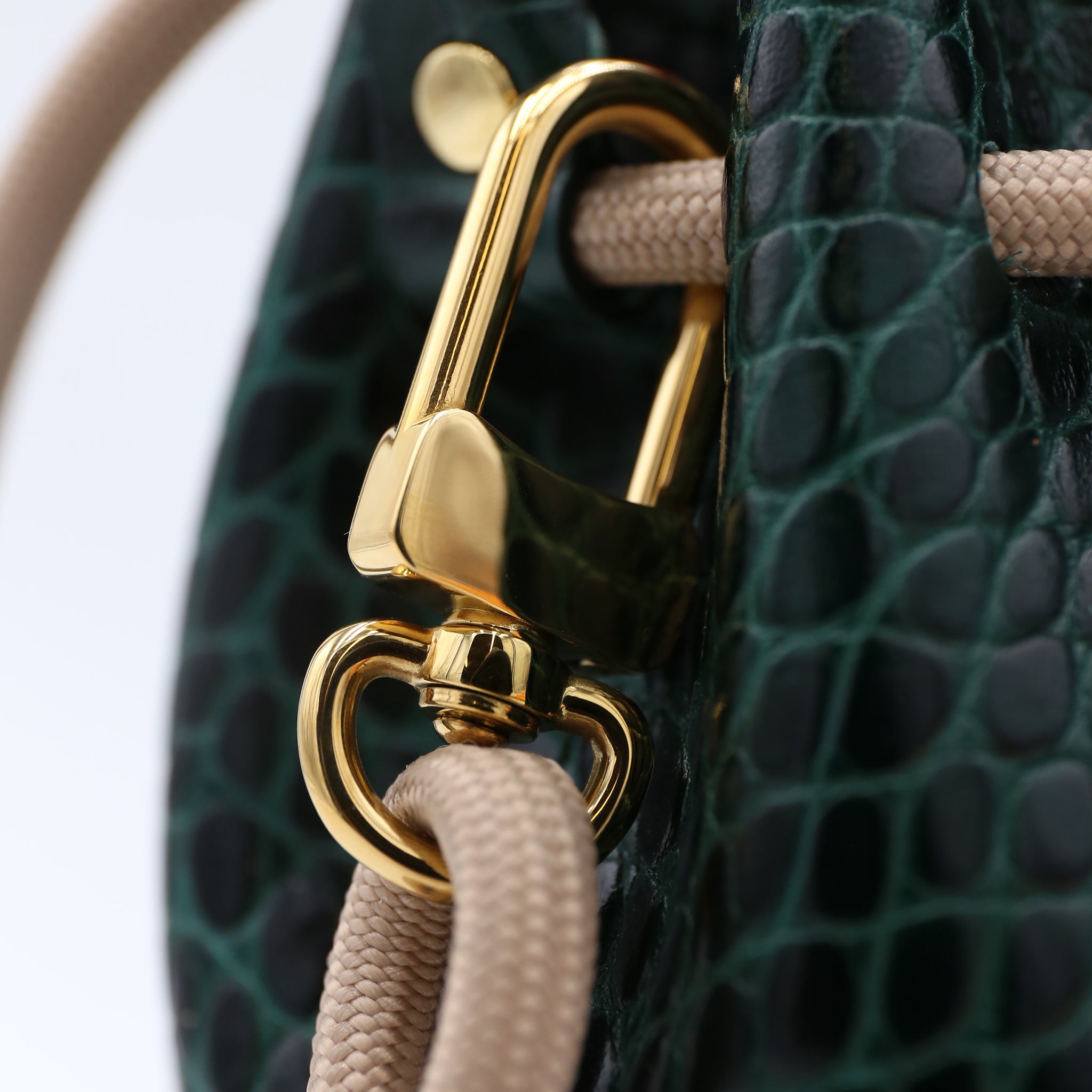 atelier-penso-mini-bucket-sac-seau-cuir-croco-emeraude-terracotta image 5