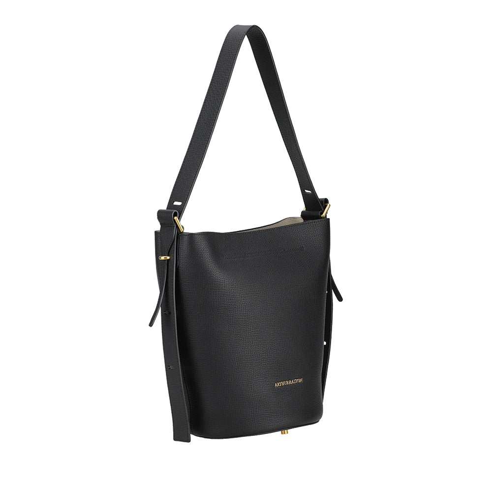 arthur-et-aston-nora-sac-seau-cuir-noir-bandouli-re image 2