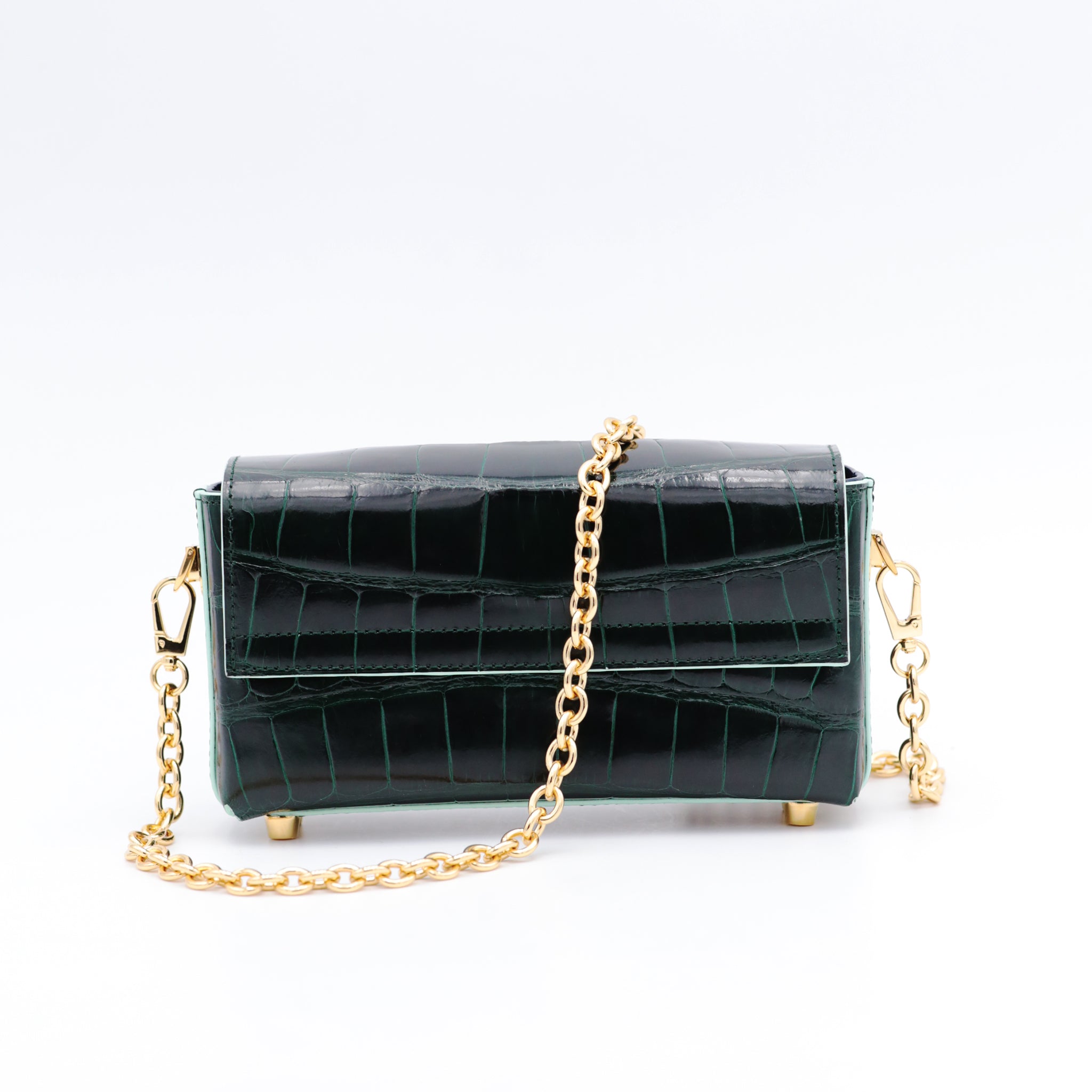 atelier-penso-gumi-sac-bandouli-re-croco-meraude image 2