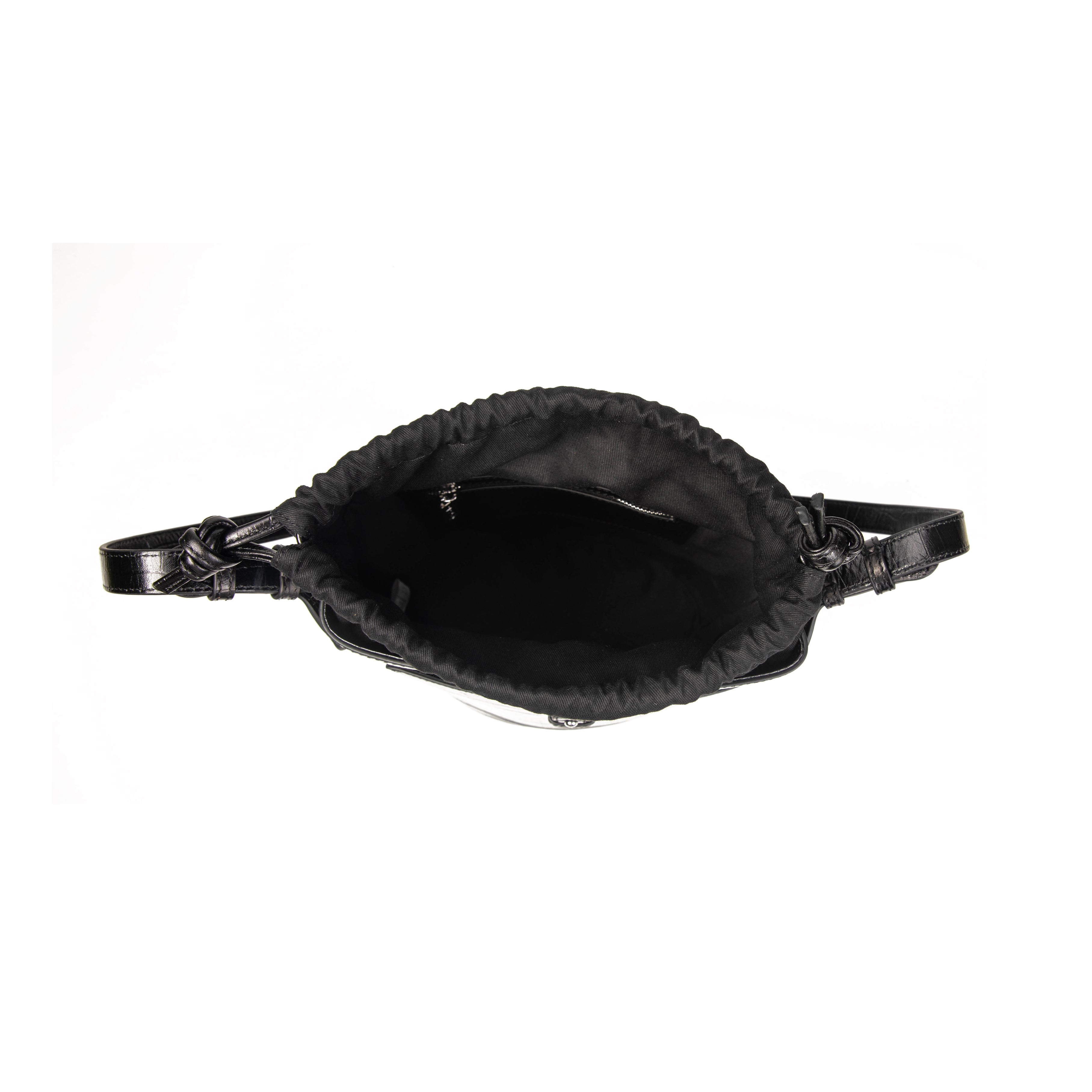 kate-lee-louvre-croco-sac-seau-noir-vachette-croco image 3