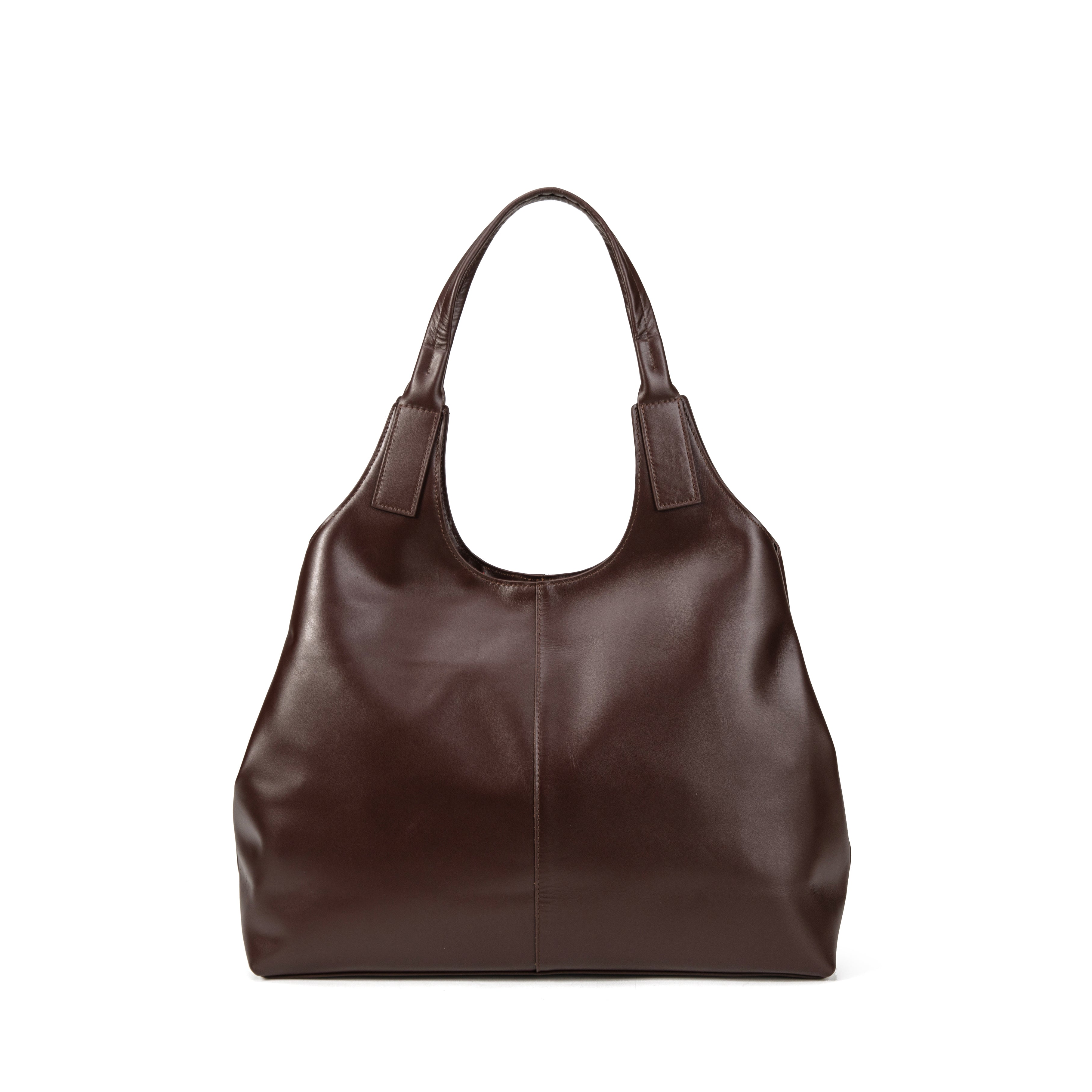 kate-lee-clemence-grand-sac-cuir-marron-lisse-ordinateur image 2