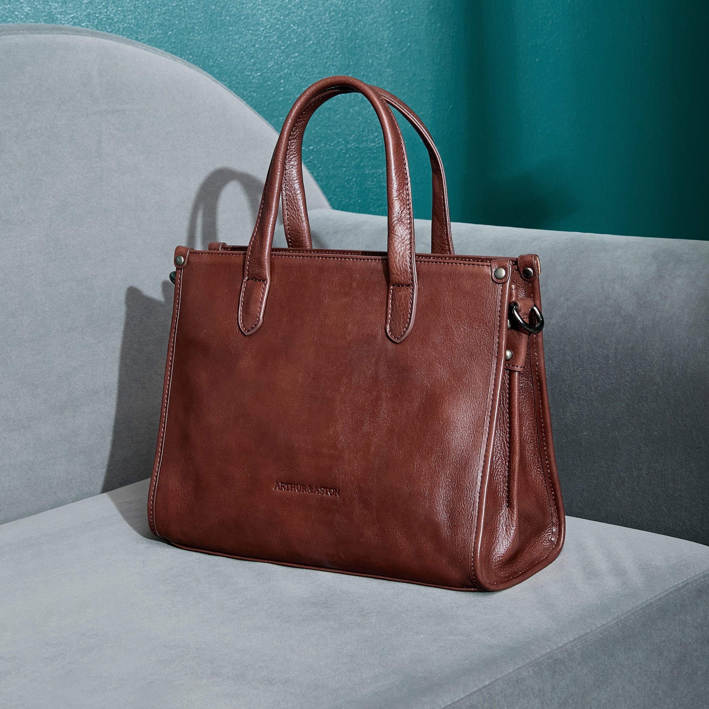 arthur-et-aston-edith-sac-main-cuir-ch-taigne-vachette image 1