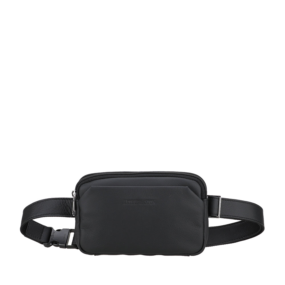 arthur-et-aston-sim-on-sac-banane-cuir-noir-21-cm image 1