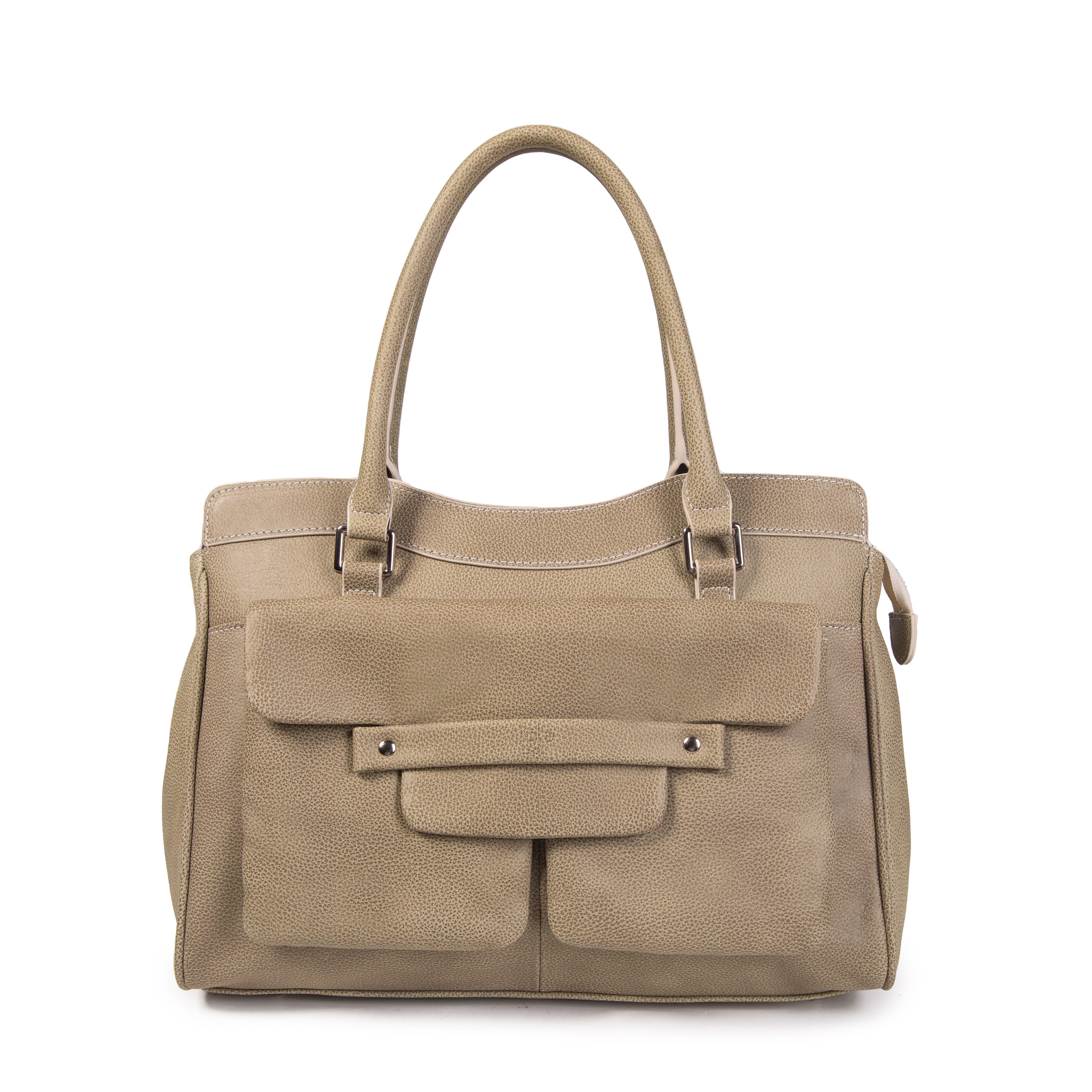 kate-lee-oria-sac-cabas-cuir-grain-amande image 1