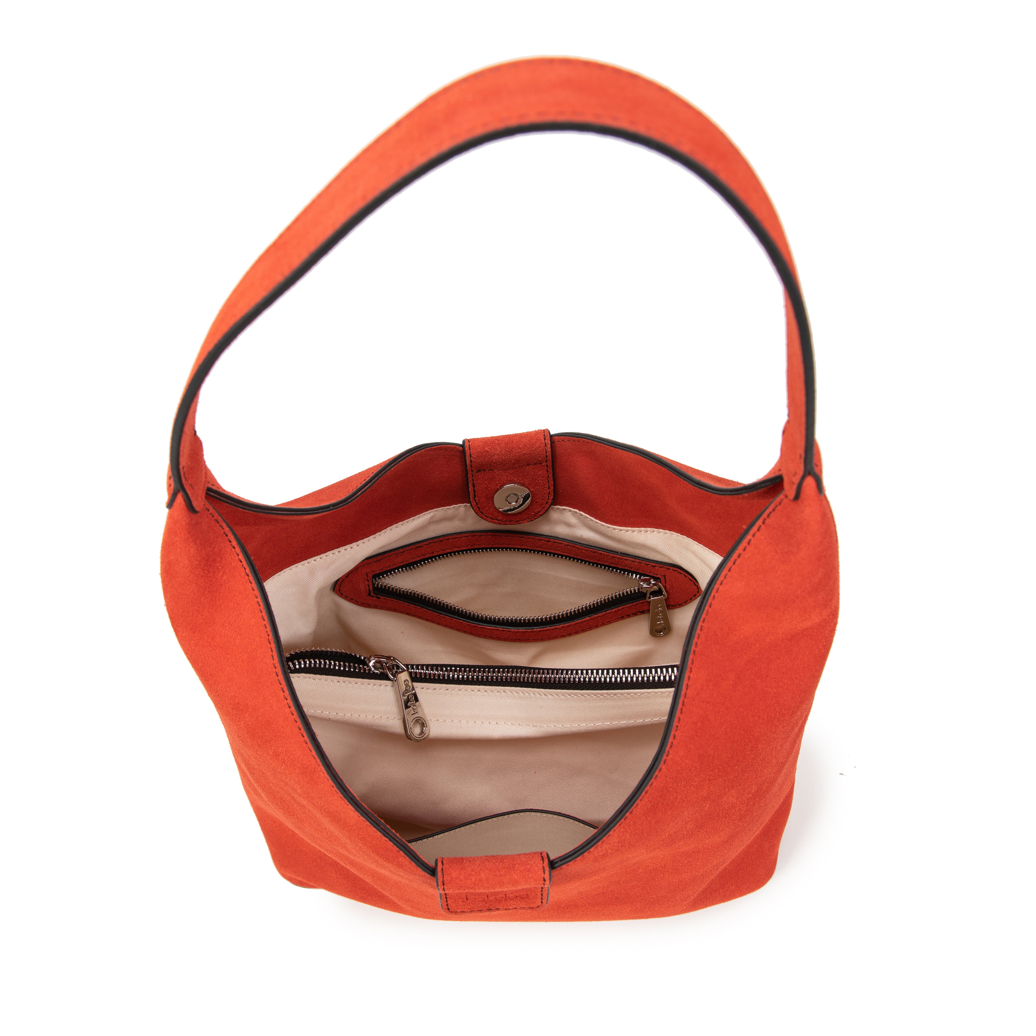 kate-lee-sac-cabas-m-lune-cuir-velours-rouge image 3