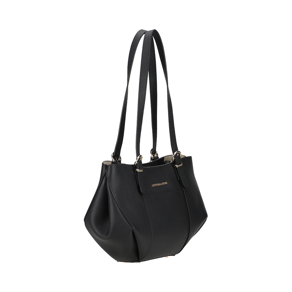 arthur-et-aston-nora-s-sac-shopping-cuir-femme-noir image 4