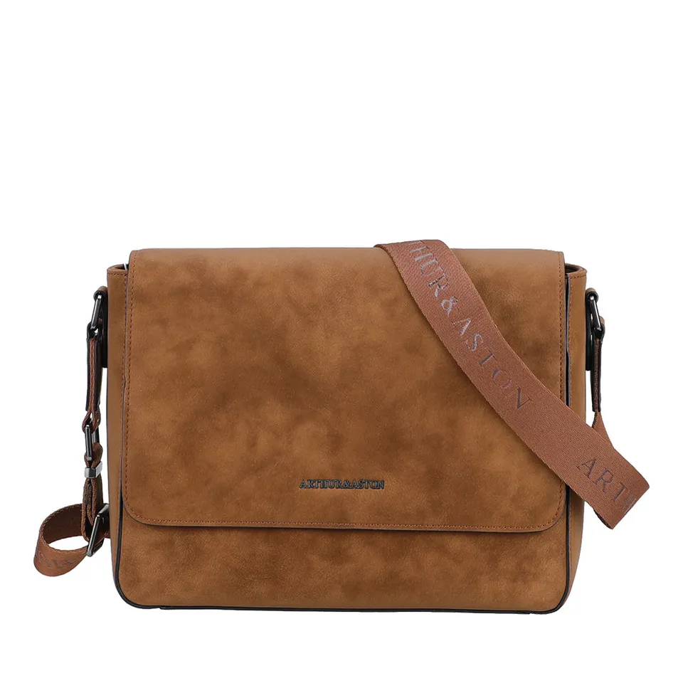 arthur-et-aston-misha-besace-cuir-cognac-29x10x25-cm image 1