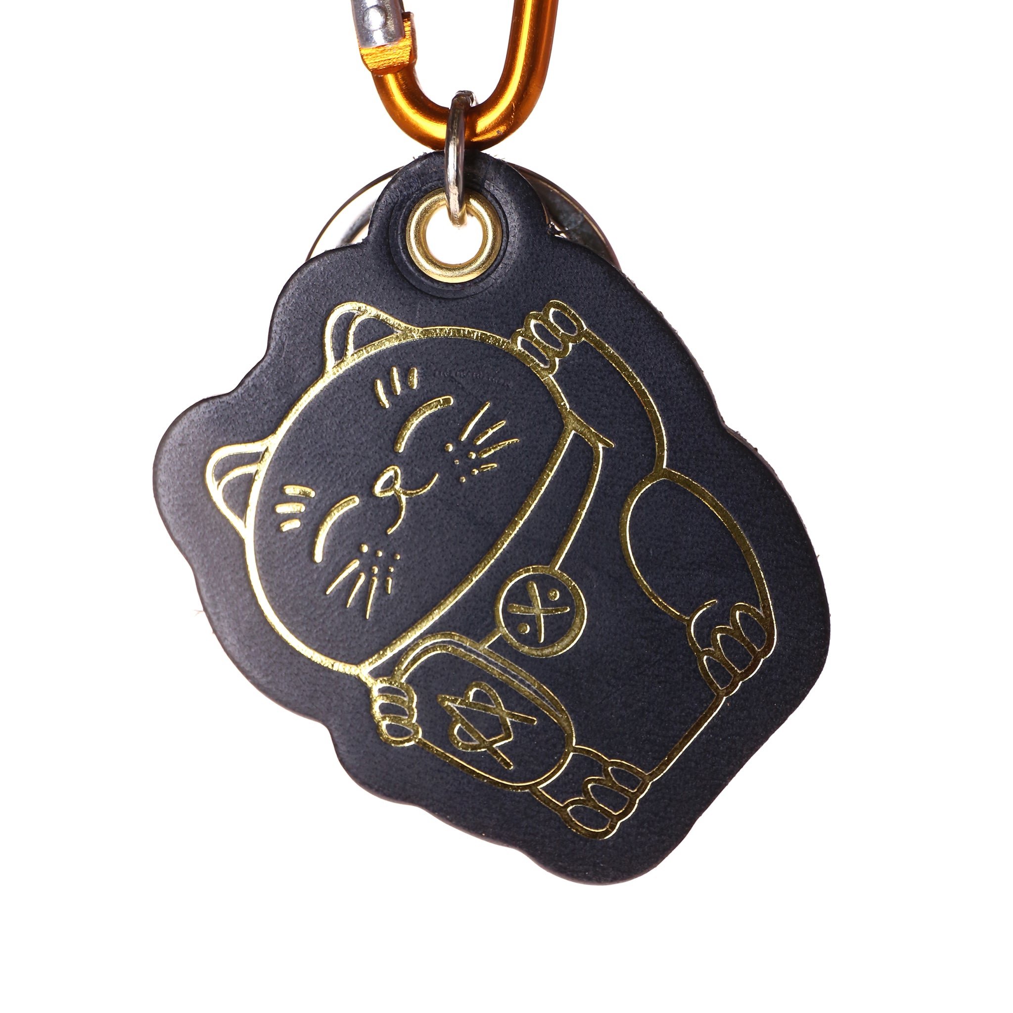 atelier-penso-luckey-holder-porte-cl-s-lucky-cat-noir-dor image 1