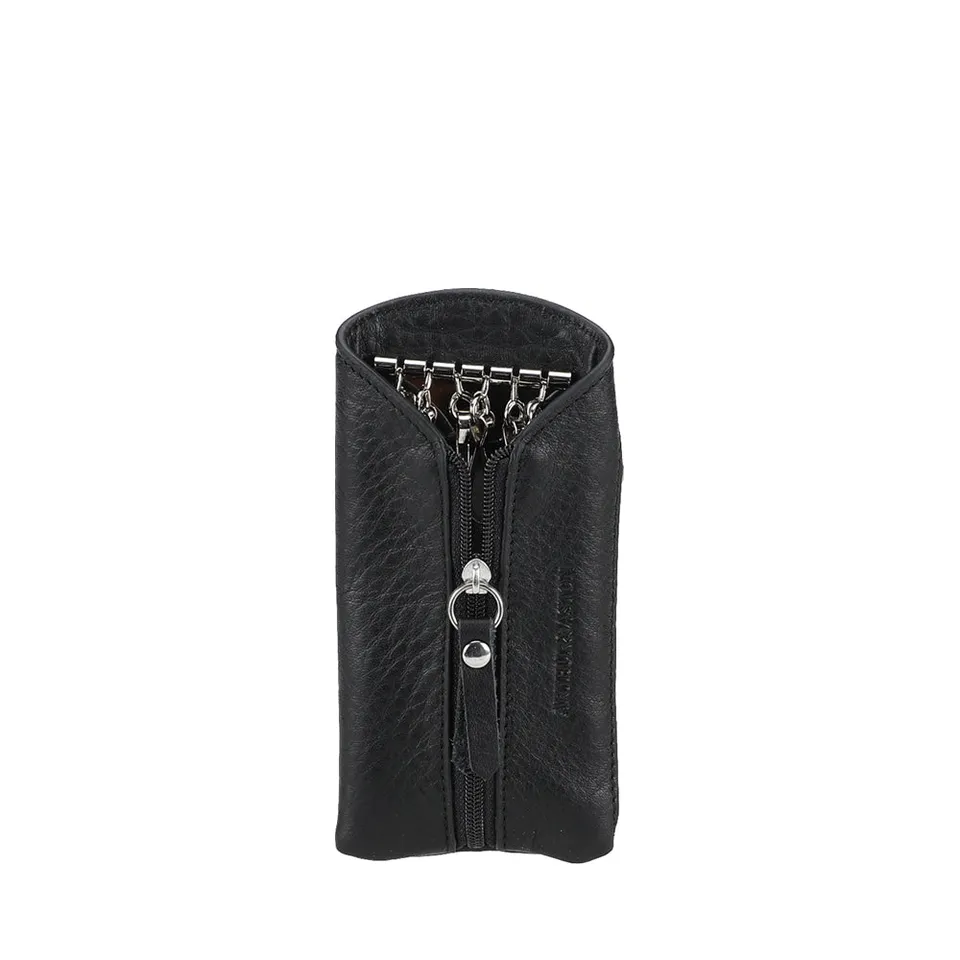 arthur-et-aston-ange-porte-cl-s-cuir-noir-fermeture-zip image 1