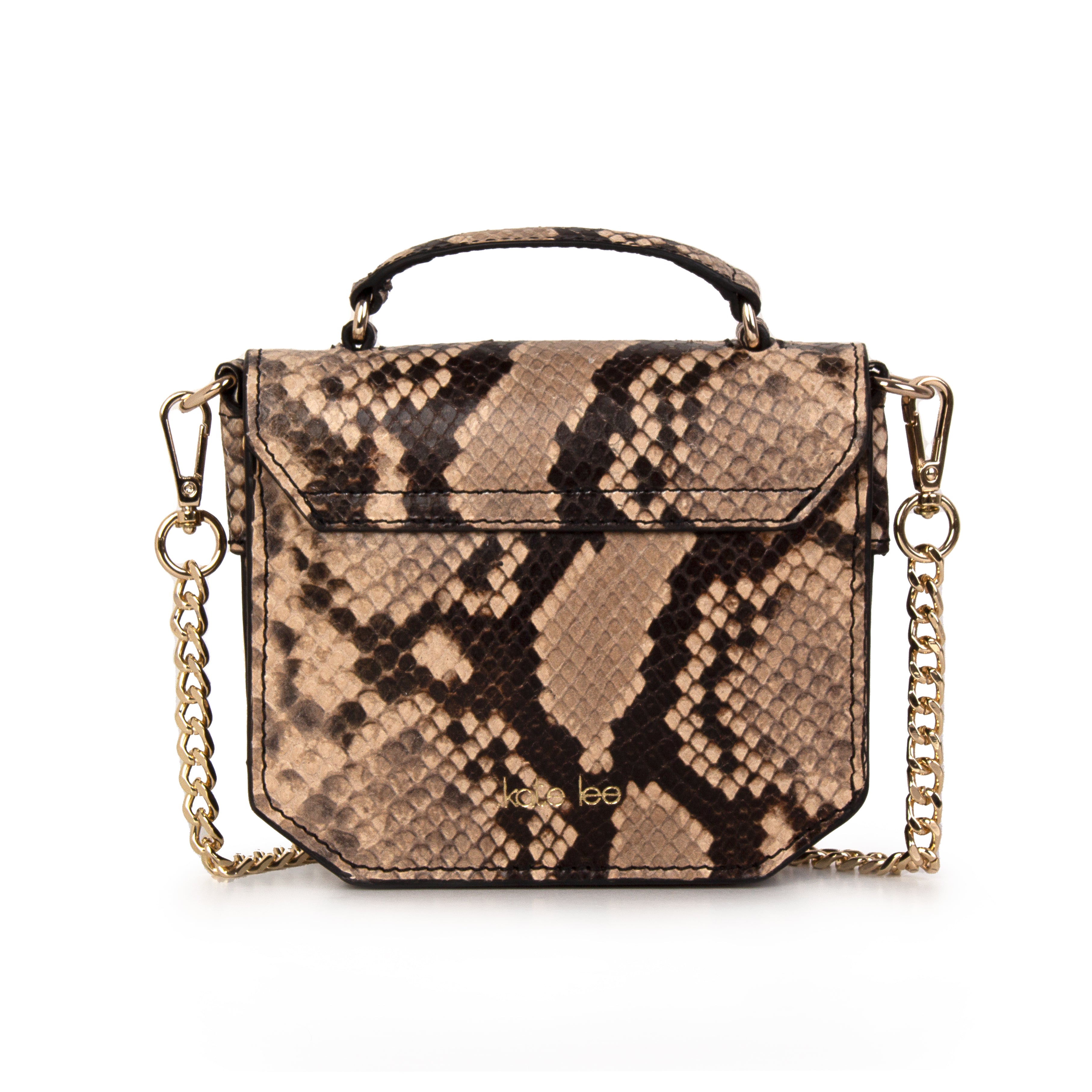 kate-lee-mini-tiny-emelyne-mini-sac-marron-beige-serpent image 5