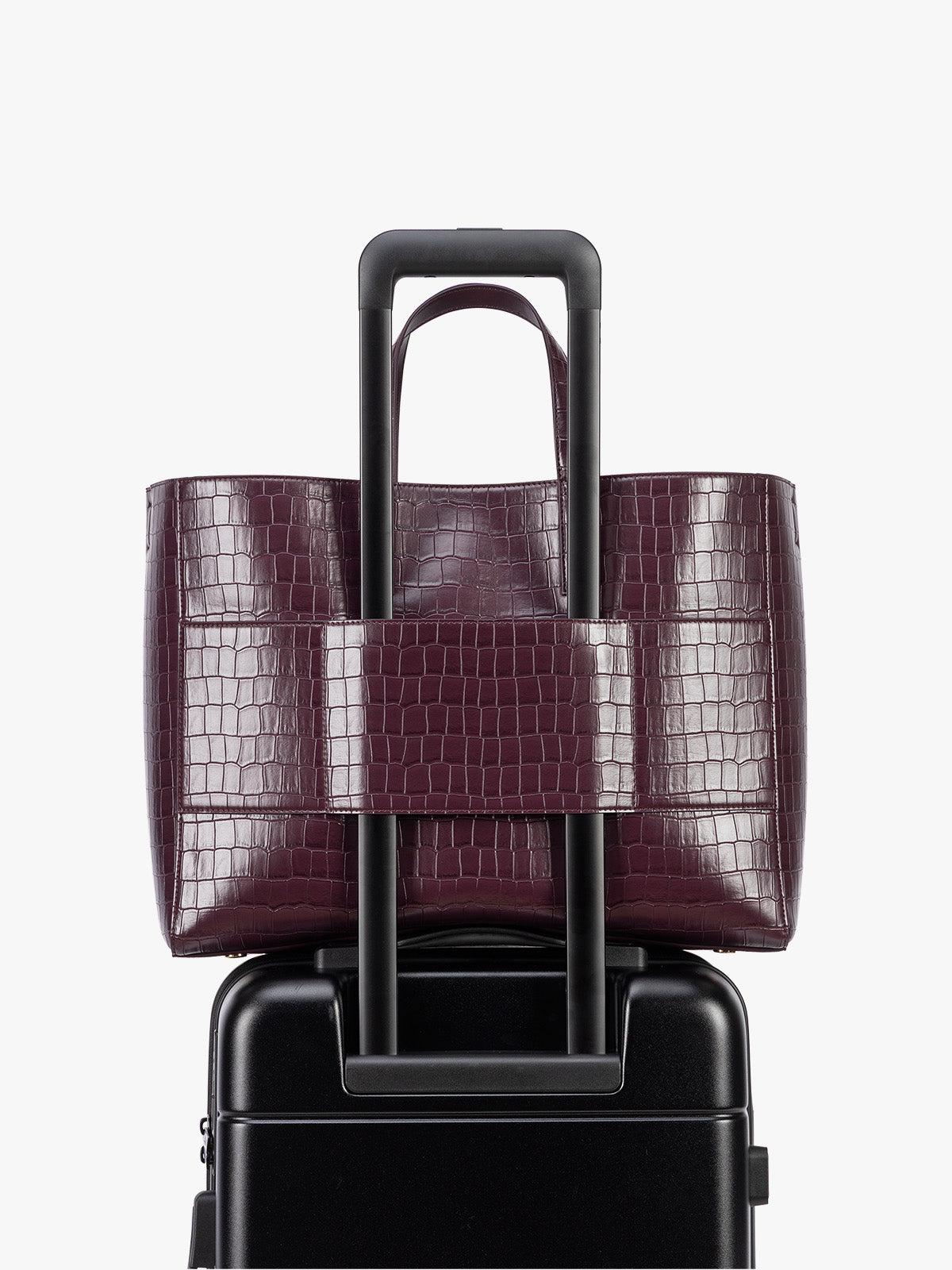 calpak-haven-16-tote-sac-ordinateur-dark-cherry-croc-croco image 5