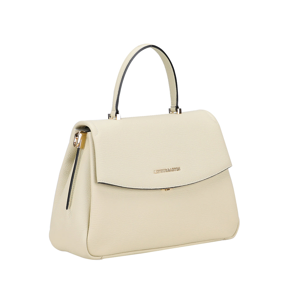 arthur-et-aston-nora-sac-main-cuir-noir-dor image 5