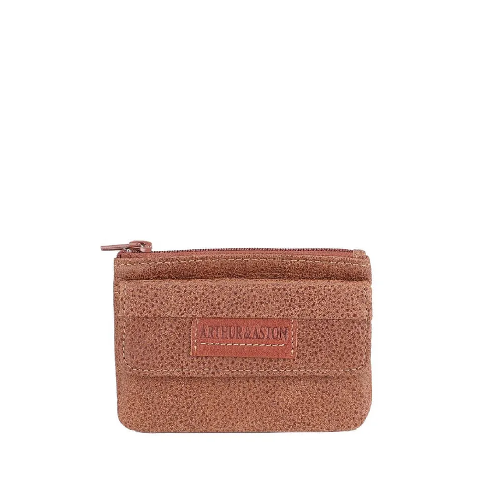 arthur-et-aston-marco-porte-monnaie-zipp-cuir-cognac image 1