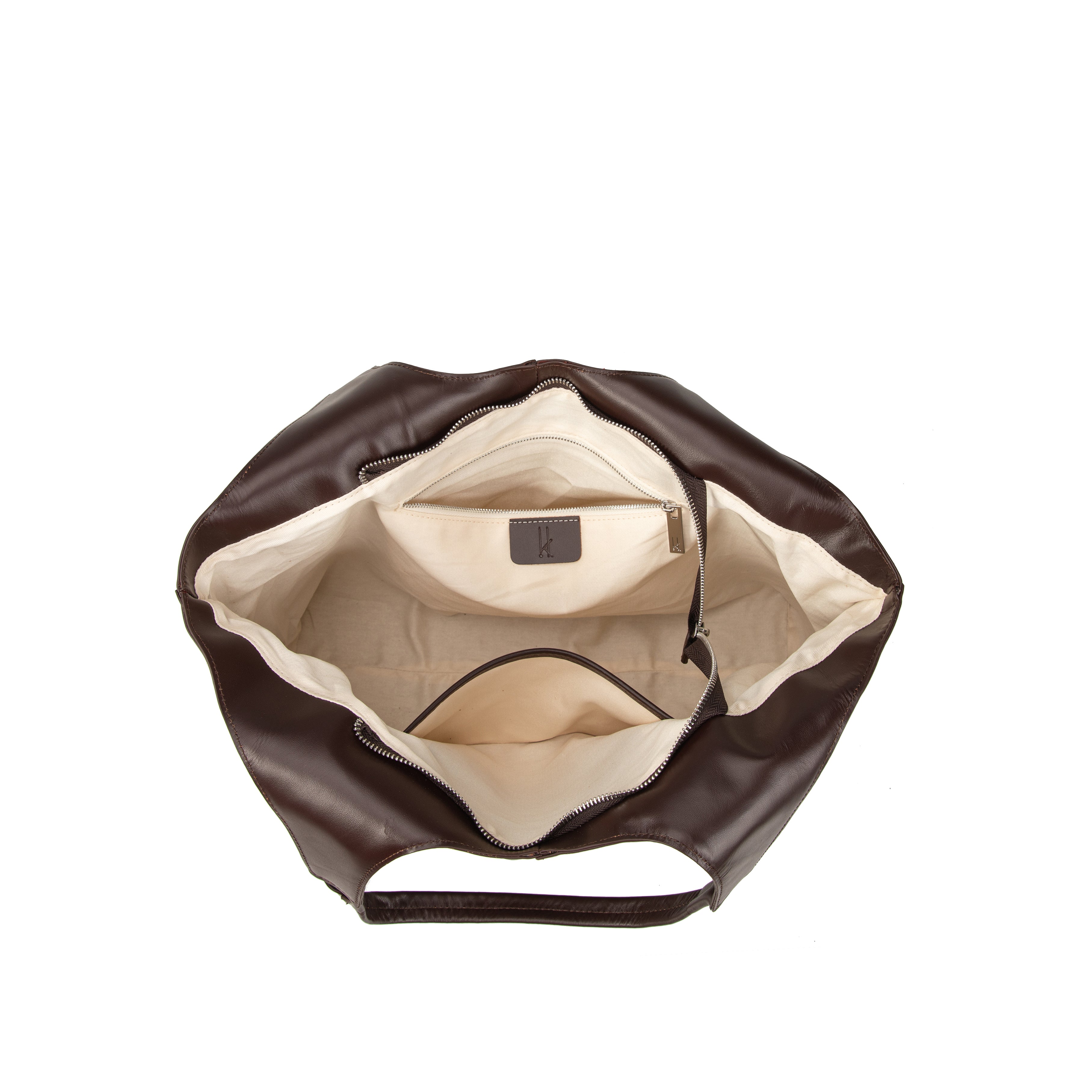 kate-lee-clemence-grand-sac-cuir-marron-lisse-ordinateur image 3