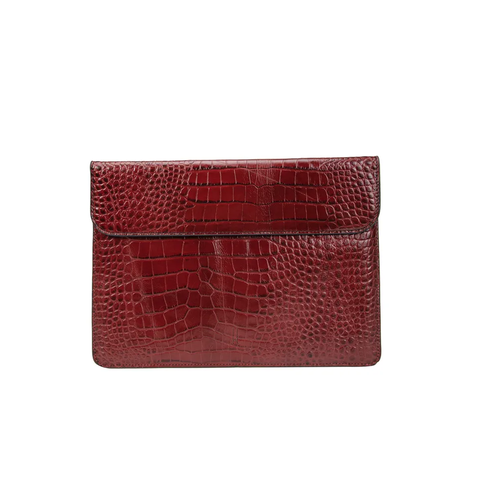 kate-lee-kl-pochette-ordinateur-cuir-croco-bordeaux-15-pouces image 1