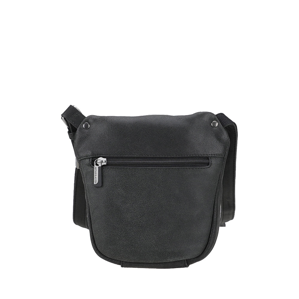 arthur-et-aston-achille-petit-sac-travers-cuir-noir-pleine-fleur image 3