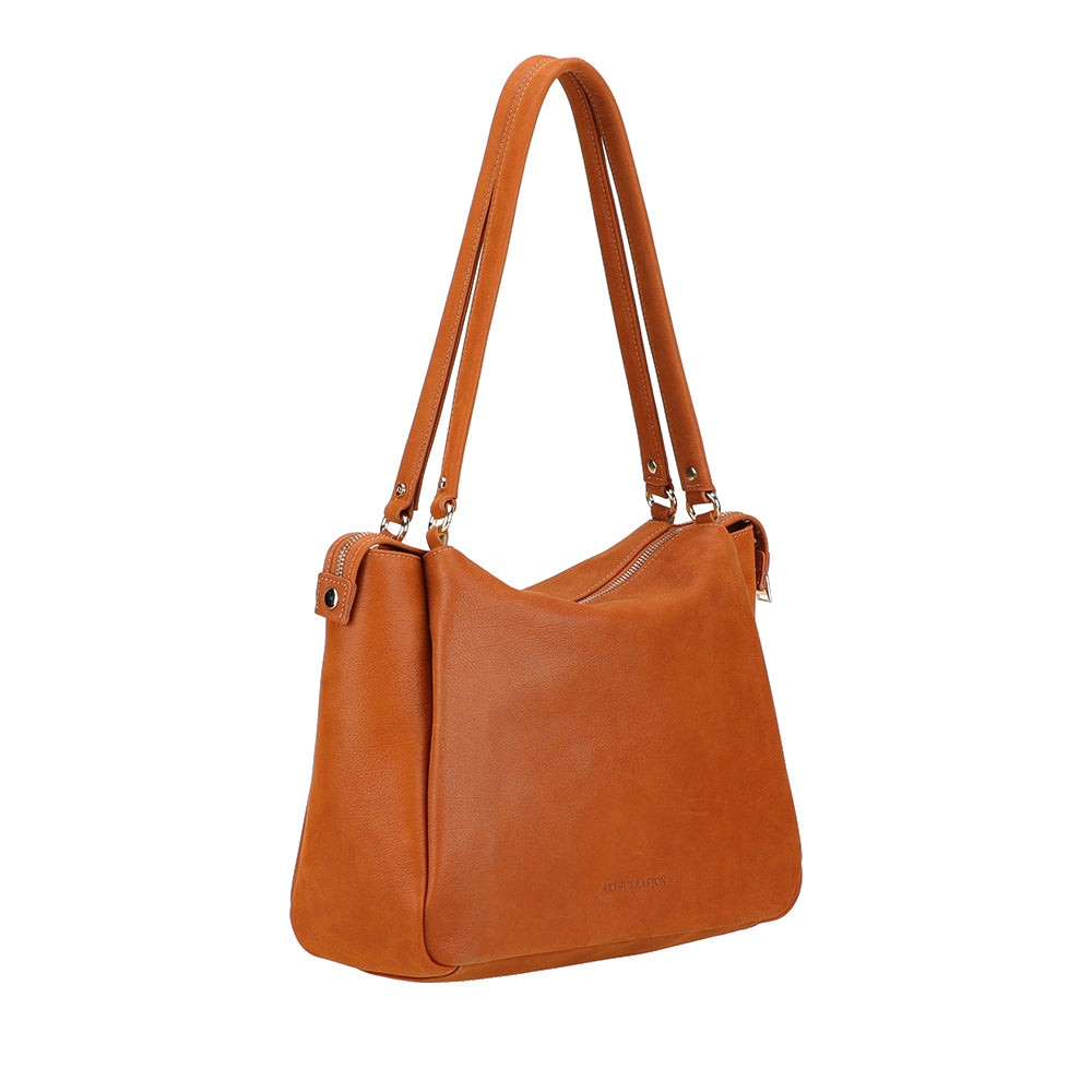 arthur-et-aston-elsa-sac-shopping-cuir-marine-31-cm image 5