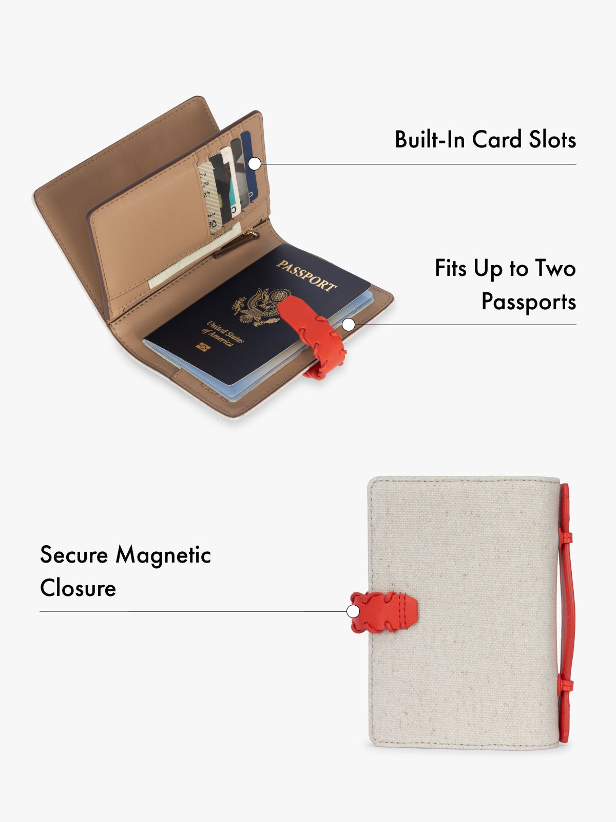 calpak-colette-portefeuille-passeport-toile-marron image 8