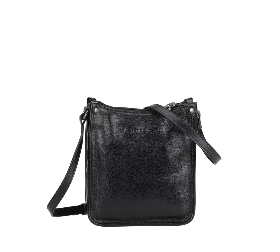 arthur-et-aston-edith-sac-bandouli-re-cuir-noir image 1