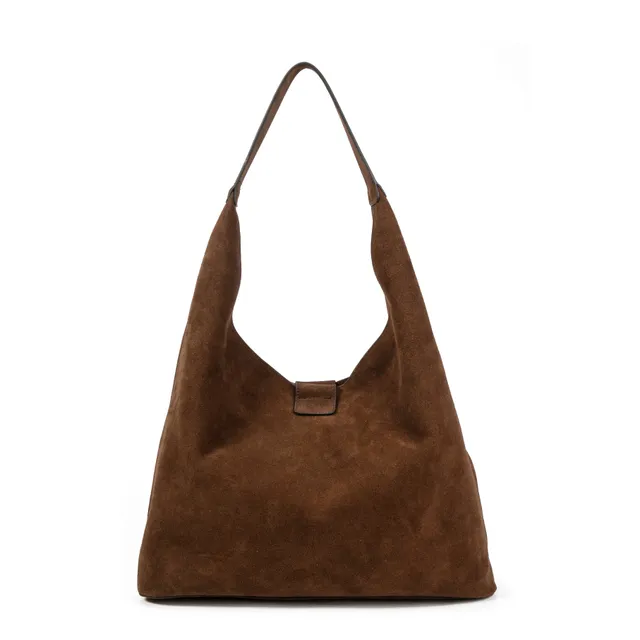 kate-lee-lune-sac-cabas-velours-caramel-cuir image 1