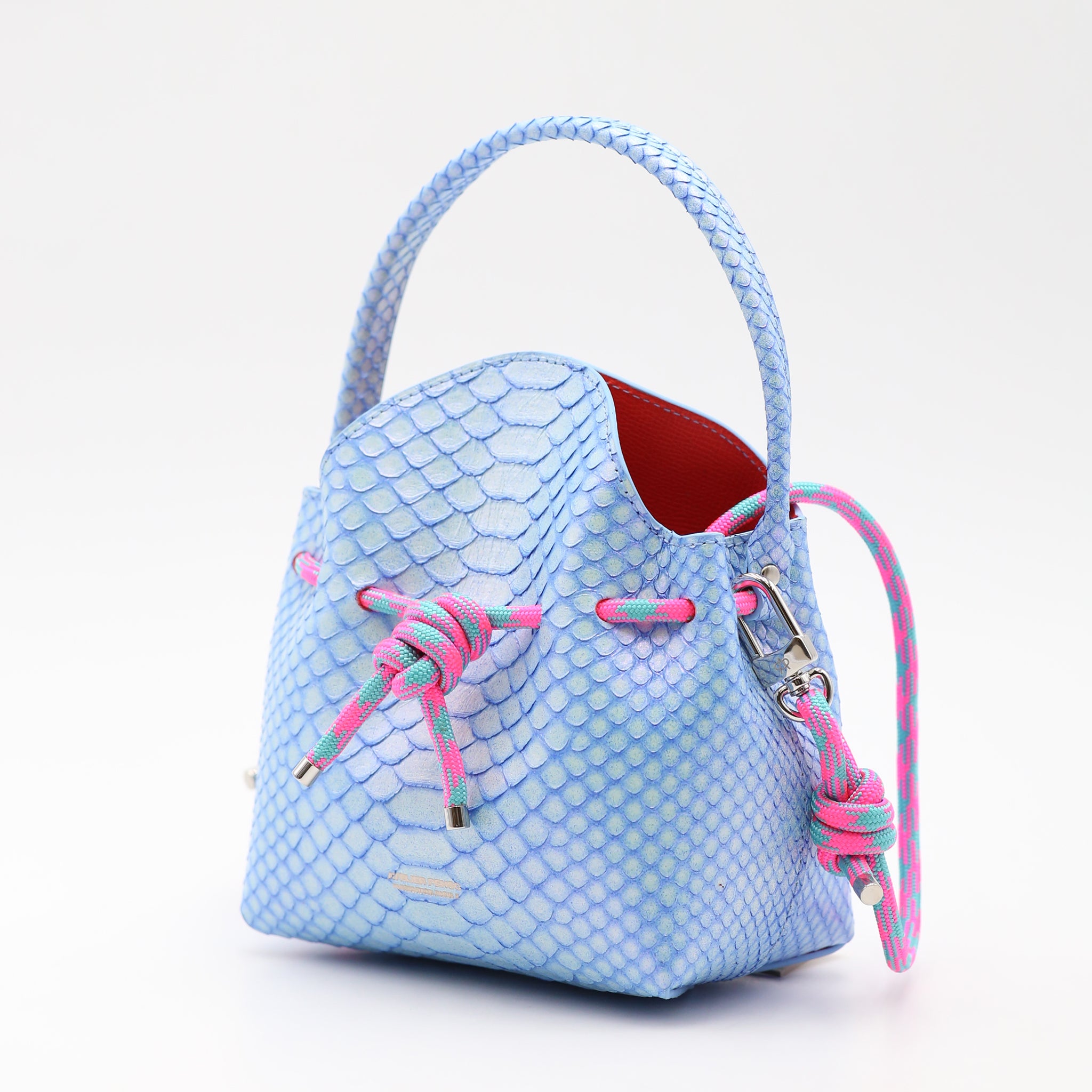 atelier-penso-mini-bucket-sac-seau-cuir-python-extasy-corde image 2