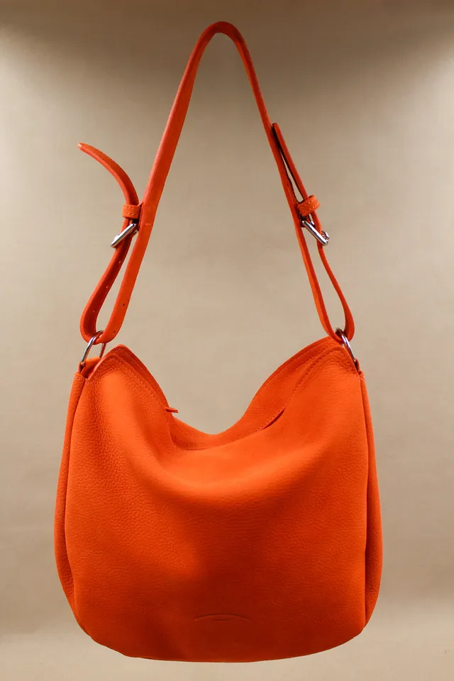 charles-et-charlus-janis-sac-cuir-nubuck-orange-30-cm image 1