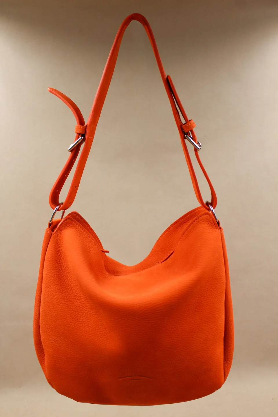 charles-et-charlus-janis-sac-cuir-nubuck-orange-30-cm image 1