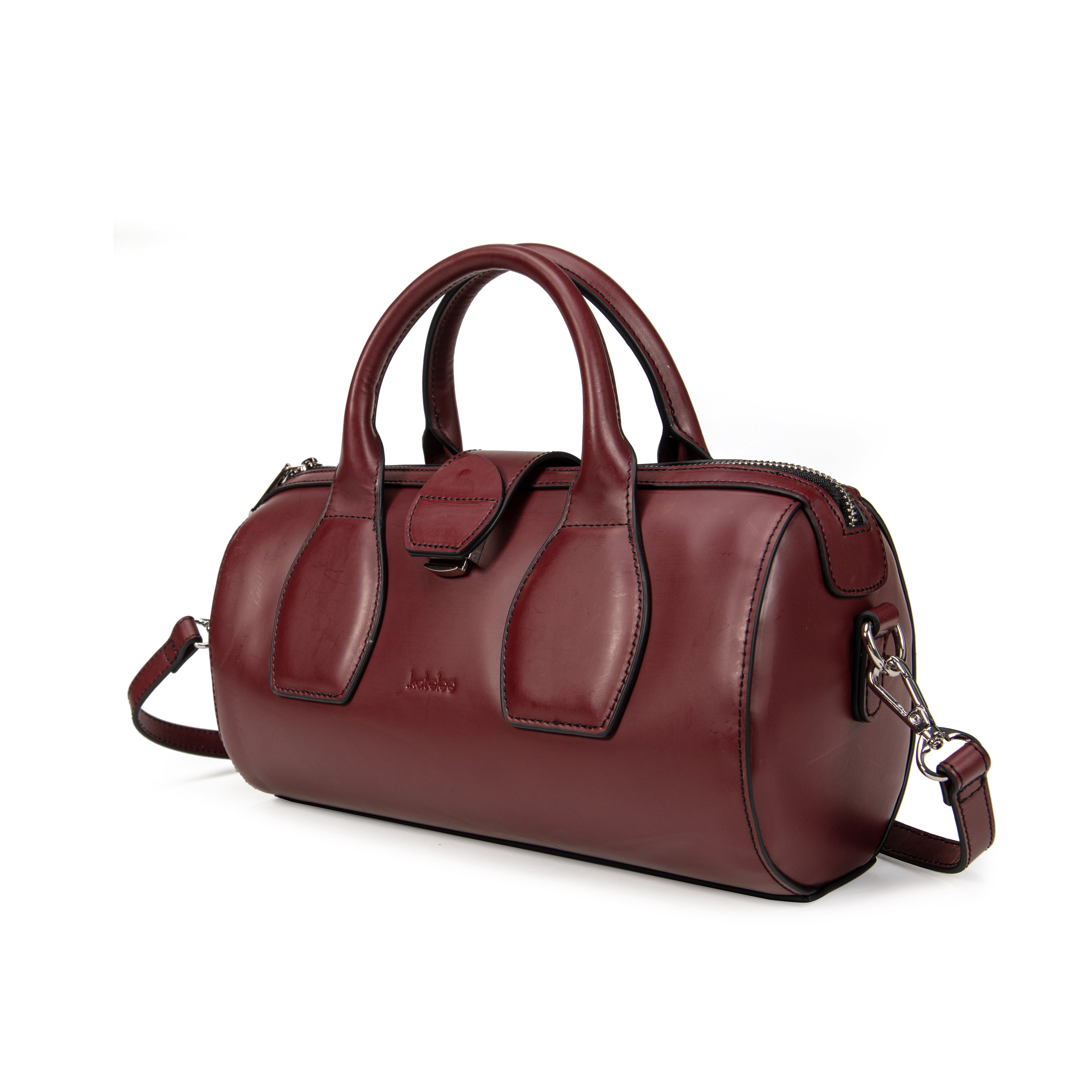 kate-lee-frola-sac-bowling-vachette-lie-de-vin image 2