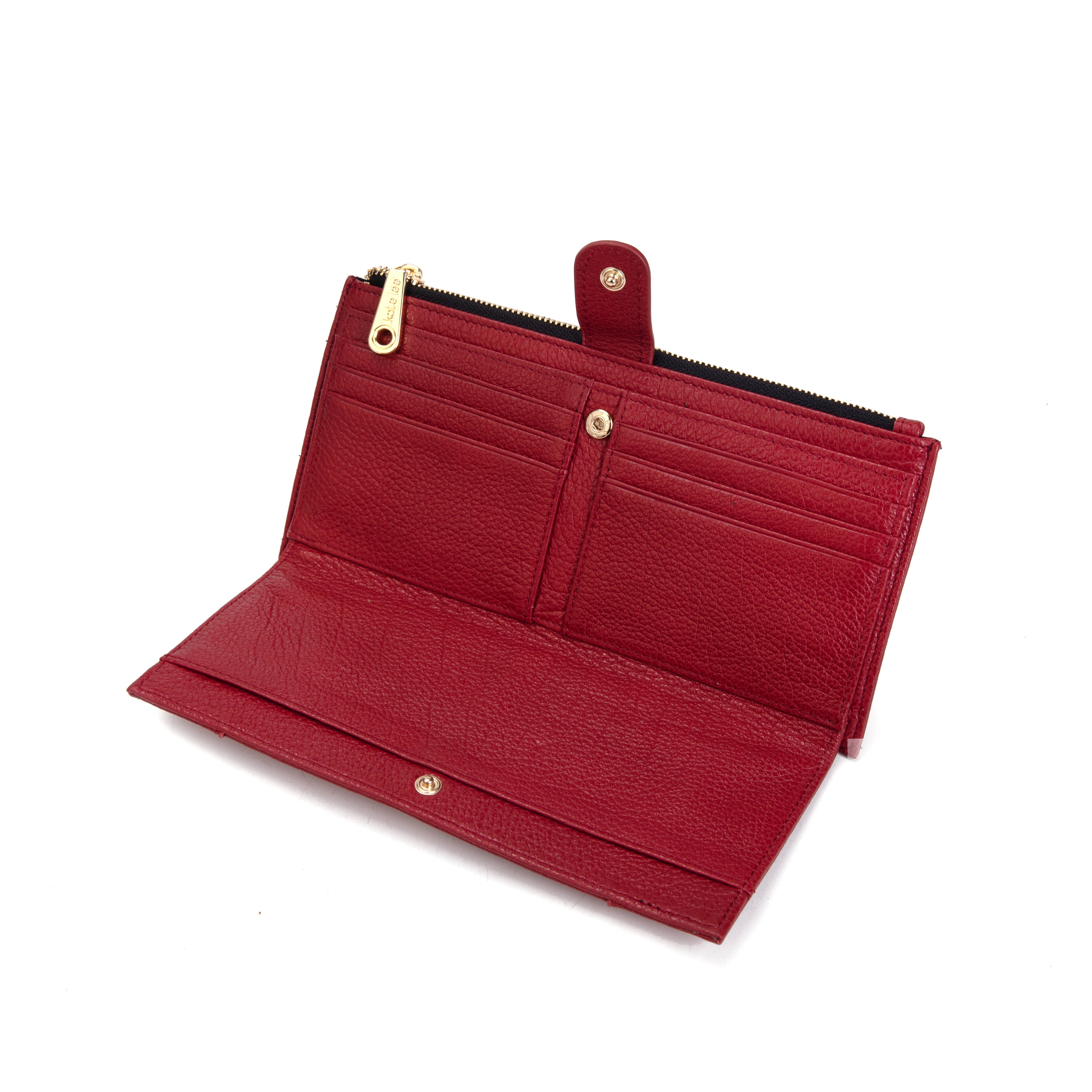kate-lee-germaine-portefeuille-cuir-rouge-grain image 3
