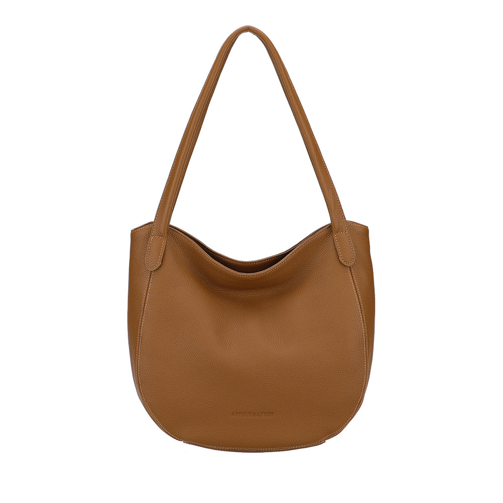 arthur-et-aston-rosalia-m-sac-shopping-cuir-biscuit image 1