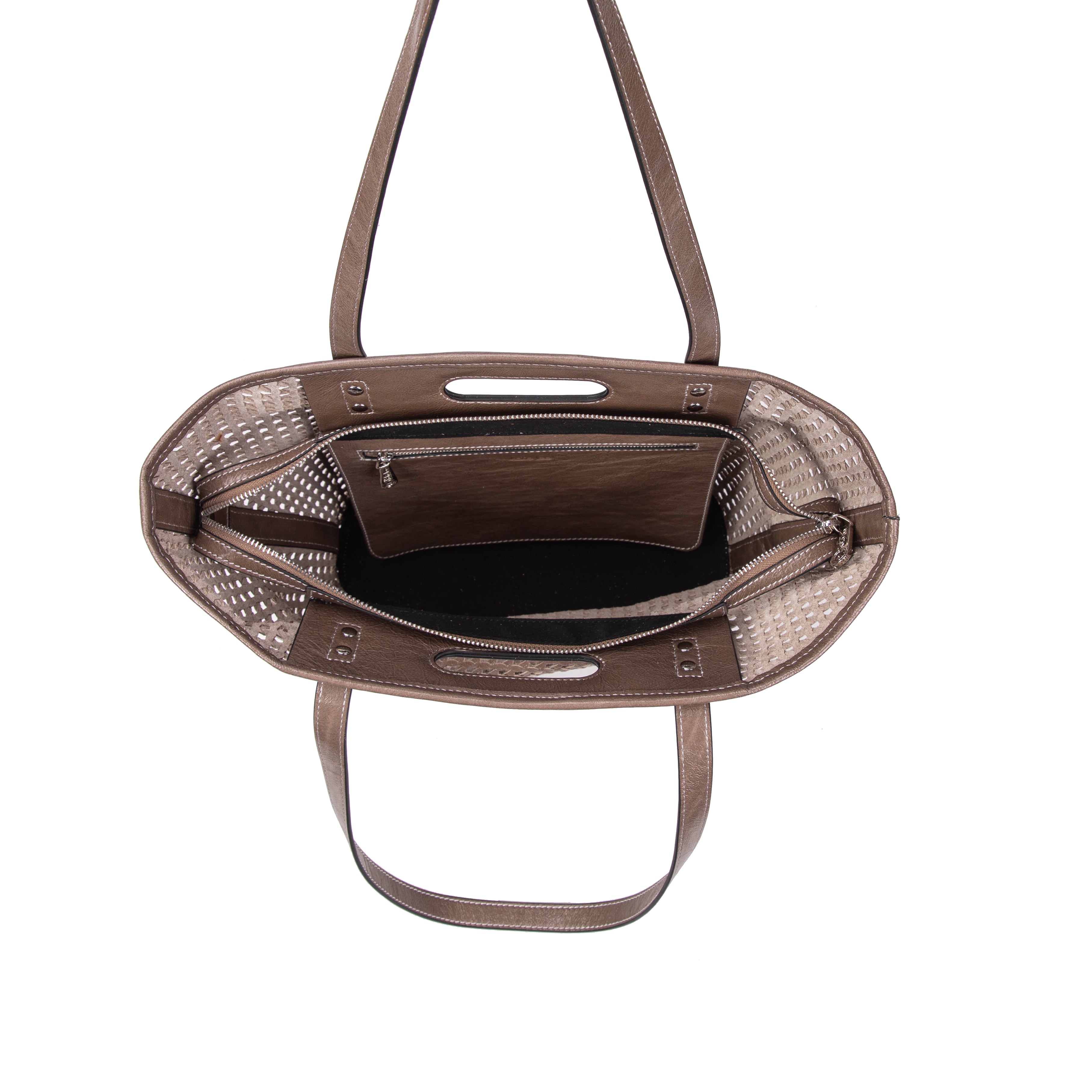 kate-lee-ofine-sac-cabas-cuir-tress-taupe image 3