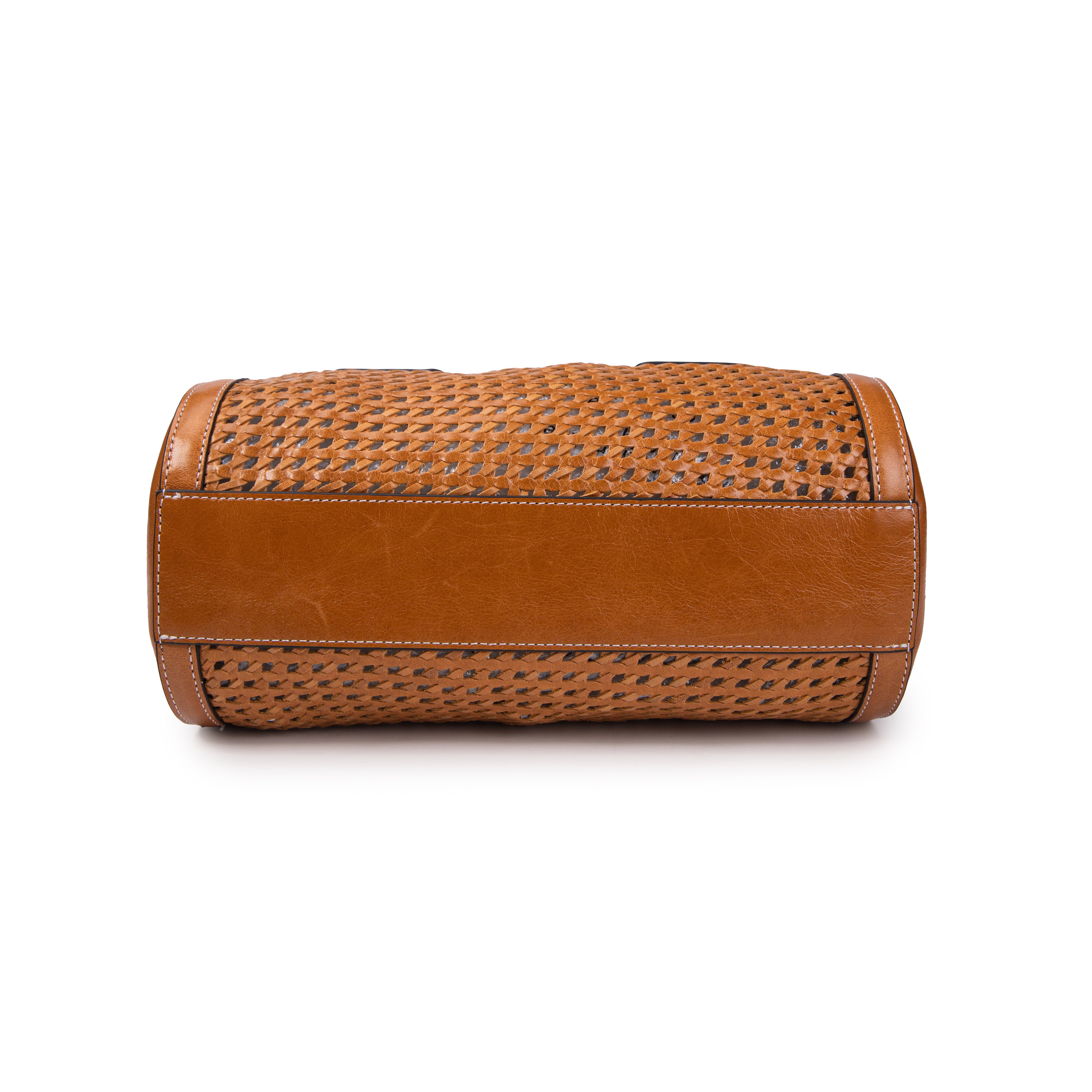 kate-lee-frola-sac-bowling-cuir-tress-cognac image 5