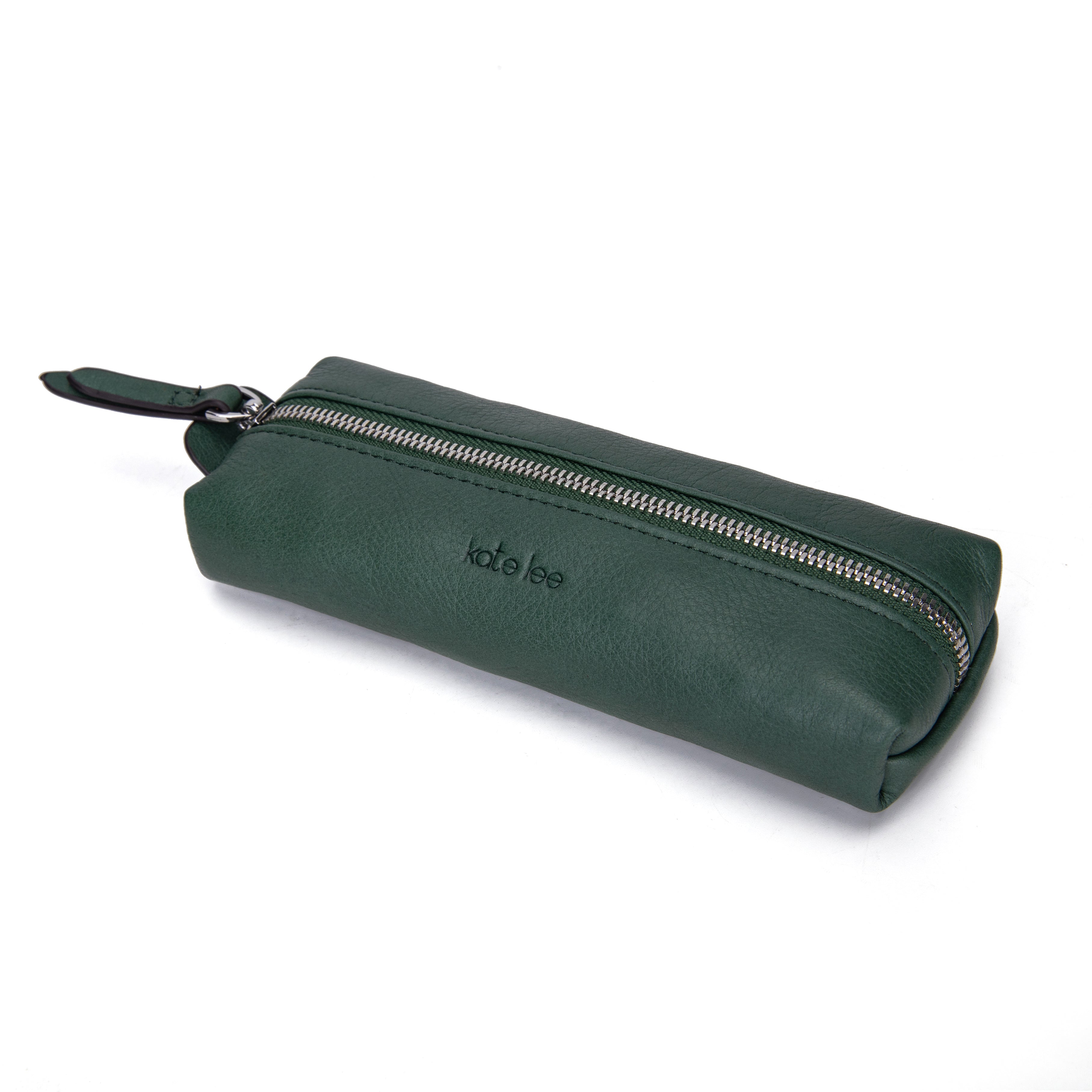 kate-lee-lea-trousse-cuir-vert-fonc-lisse image 2