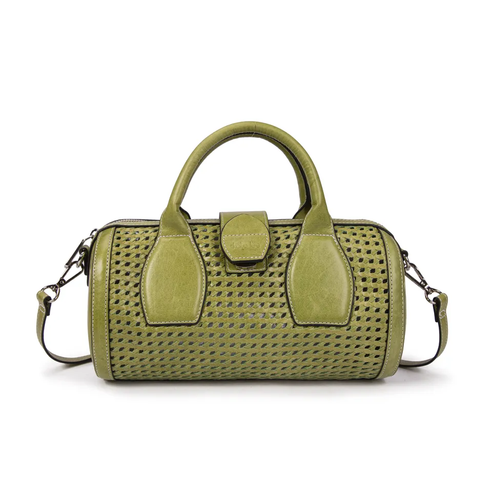 kate-lee-frola-sac-bowling-cuir-tress-vert-acide image 1