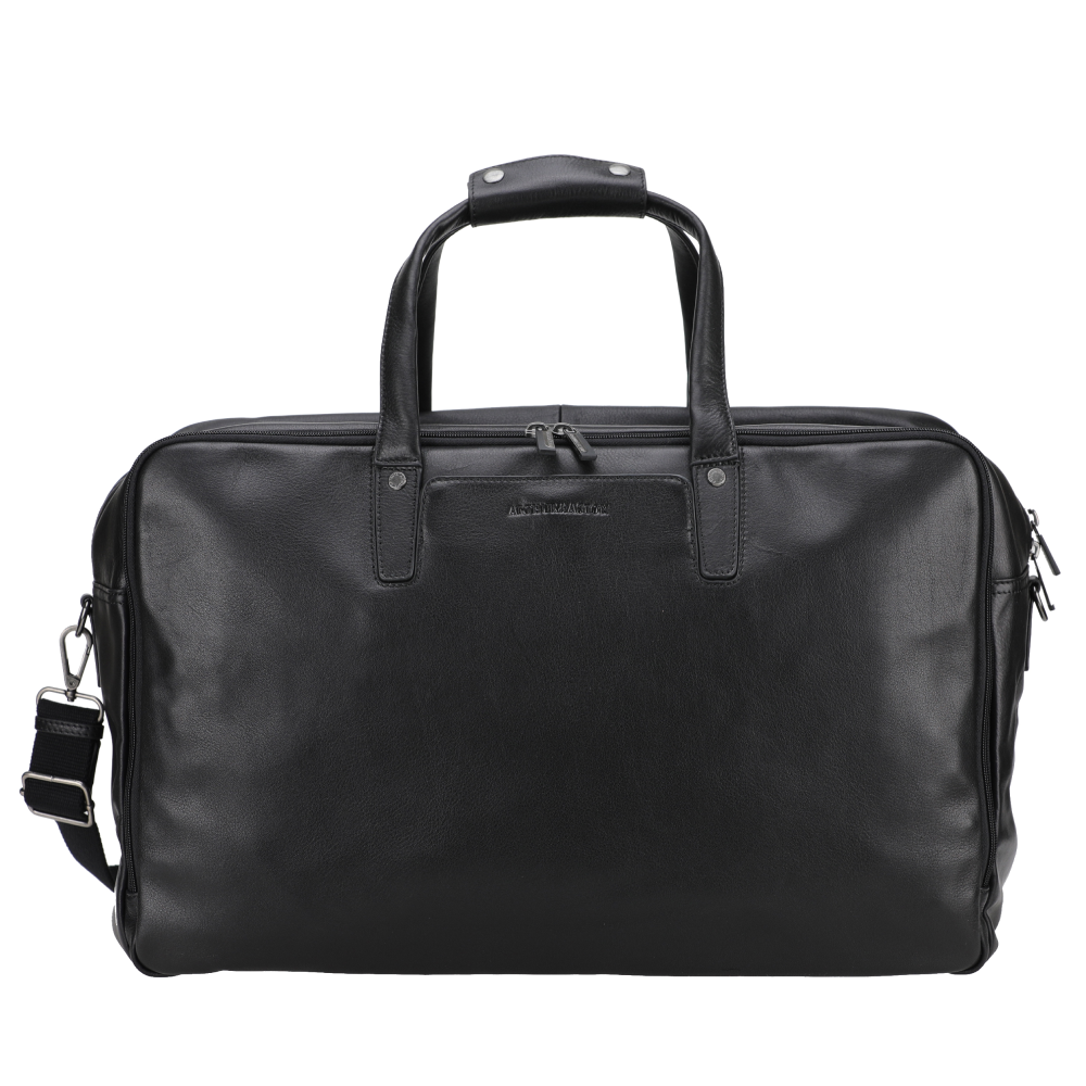 arthur-et-aston-l-on-sac-de-voyage-cuir-noir-cabine-week-end image 1