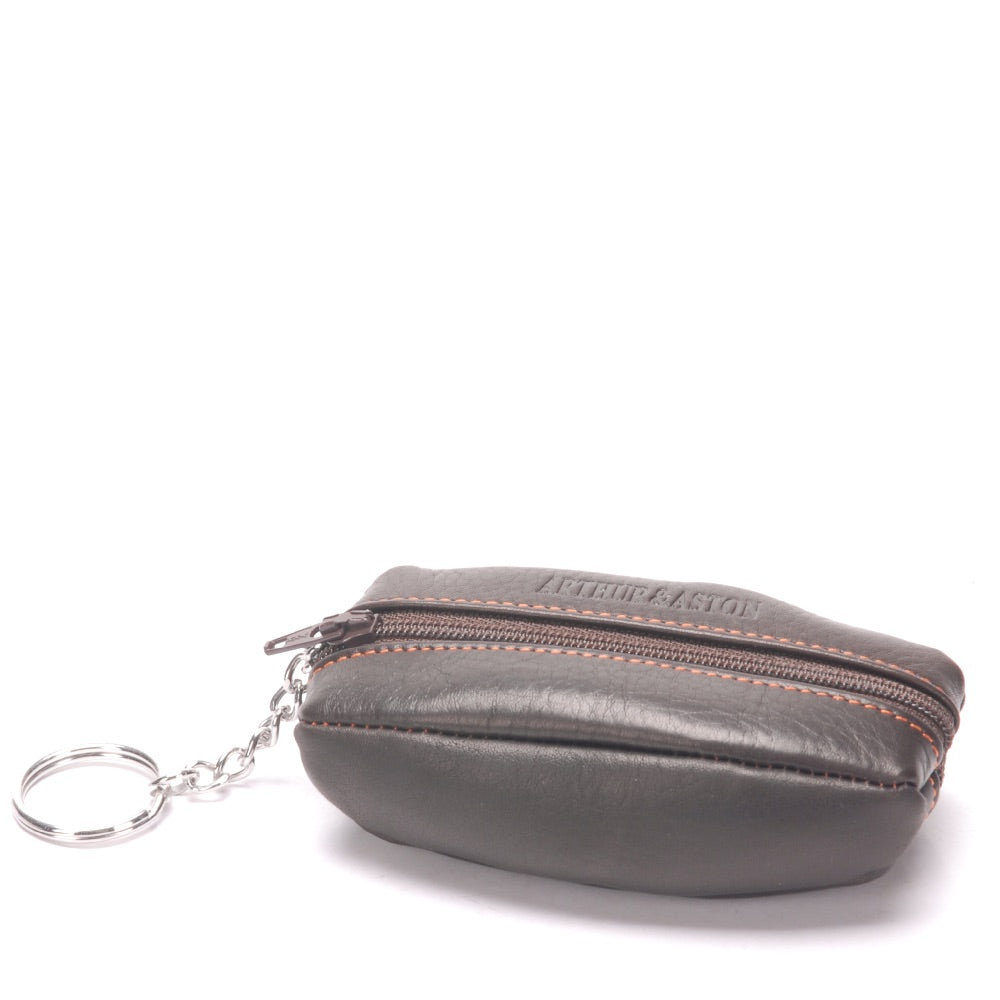 arthur-et-aston-pablo-porte-monnaie-cuir-noir-fil-bleu image 1