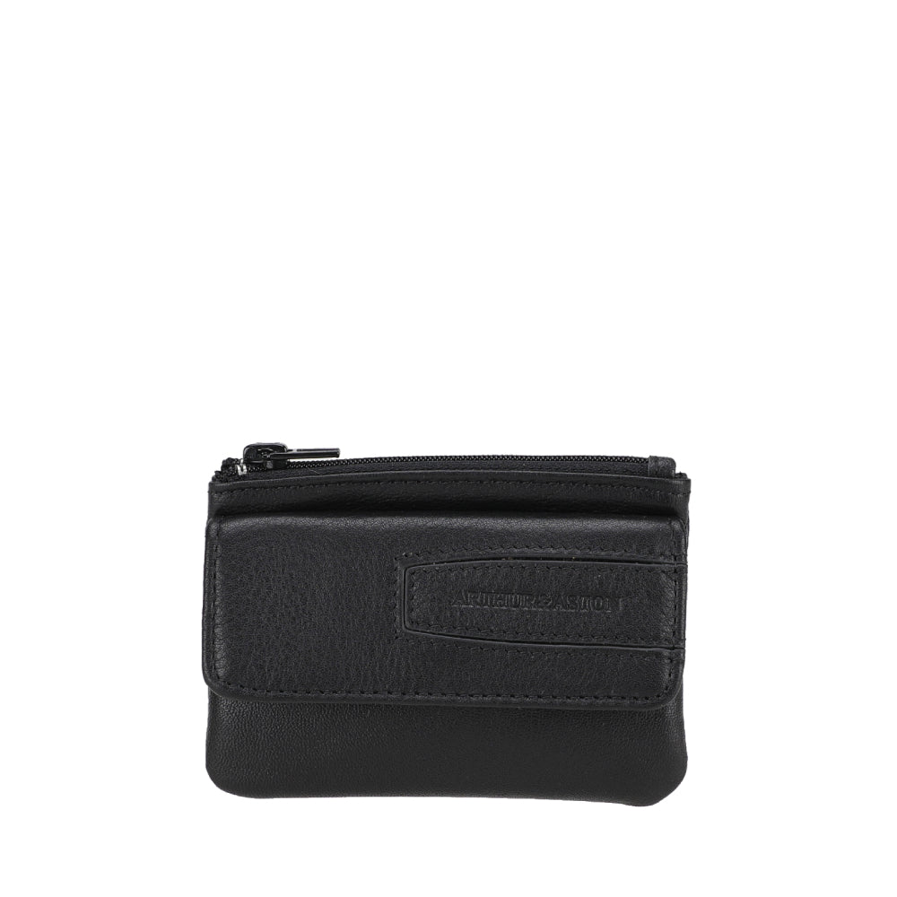 arthur-et-aston-l-on-porte-monnaie-cuir-noir image 1