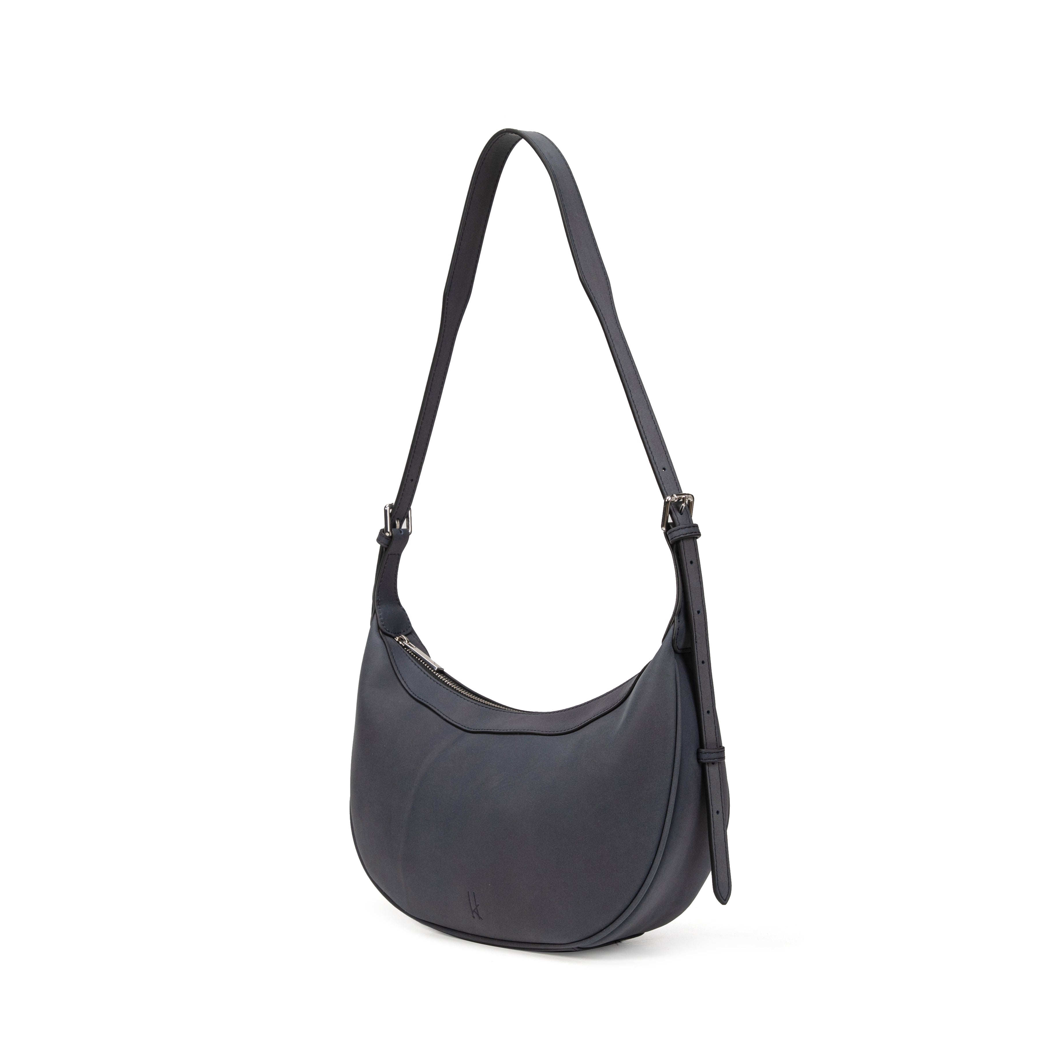 kate-lee-palma-sac-demi-lune-bleu-marine-vachette image 2