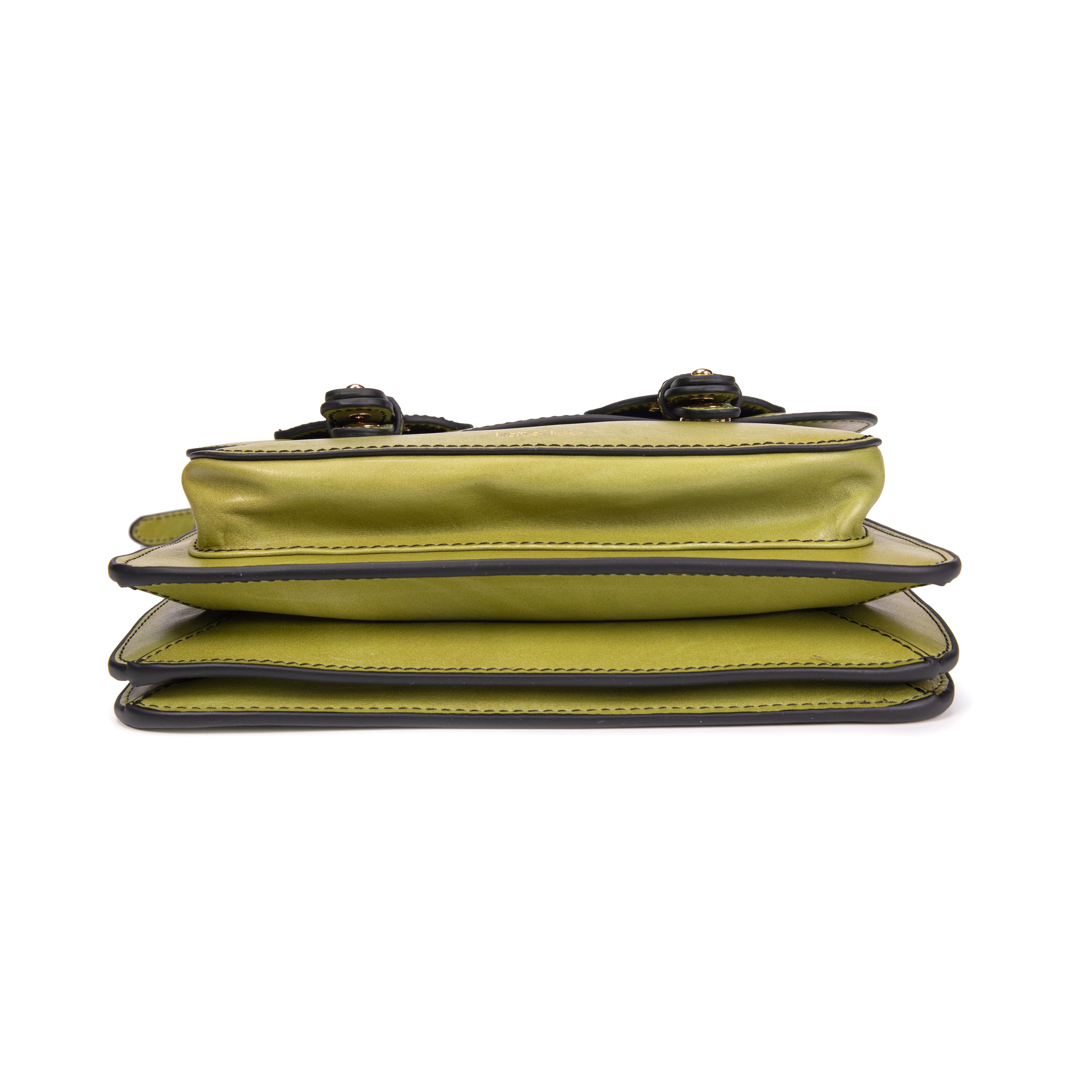 kate-lee-eiffel-sac-bandouli-re-cuir-vert-rabat image 5