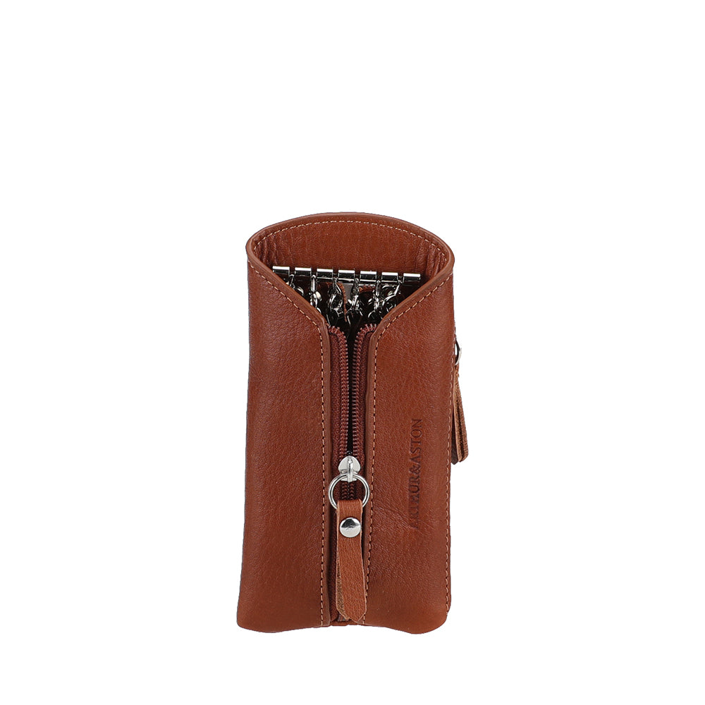 arthur-et-aston-ange-porte-cl-s-cuir-noir-fermeture-zip image 2