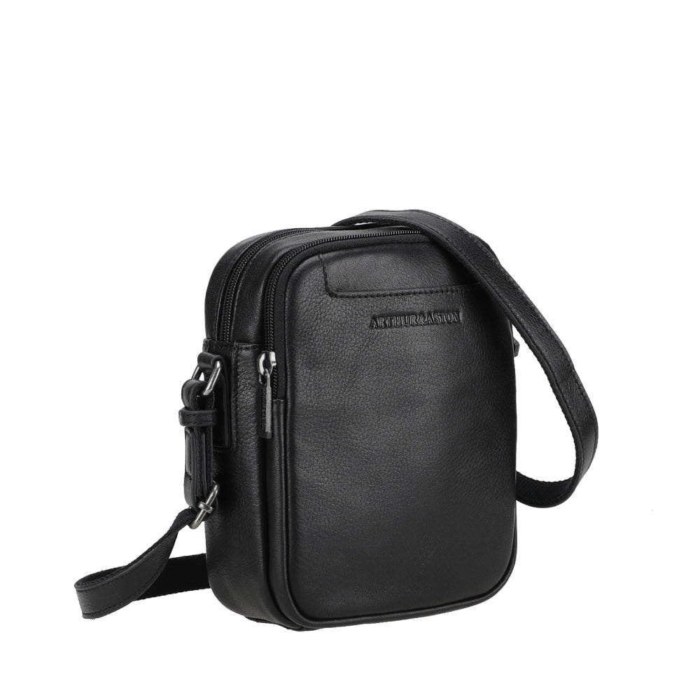 arthur-et-aston-l-on-sac-travers-cuir-noir-vachette image 2