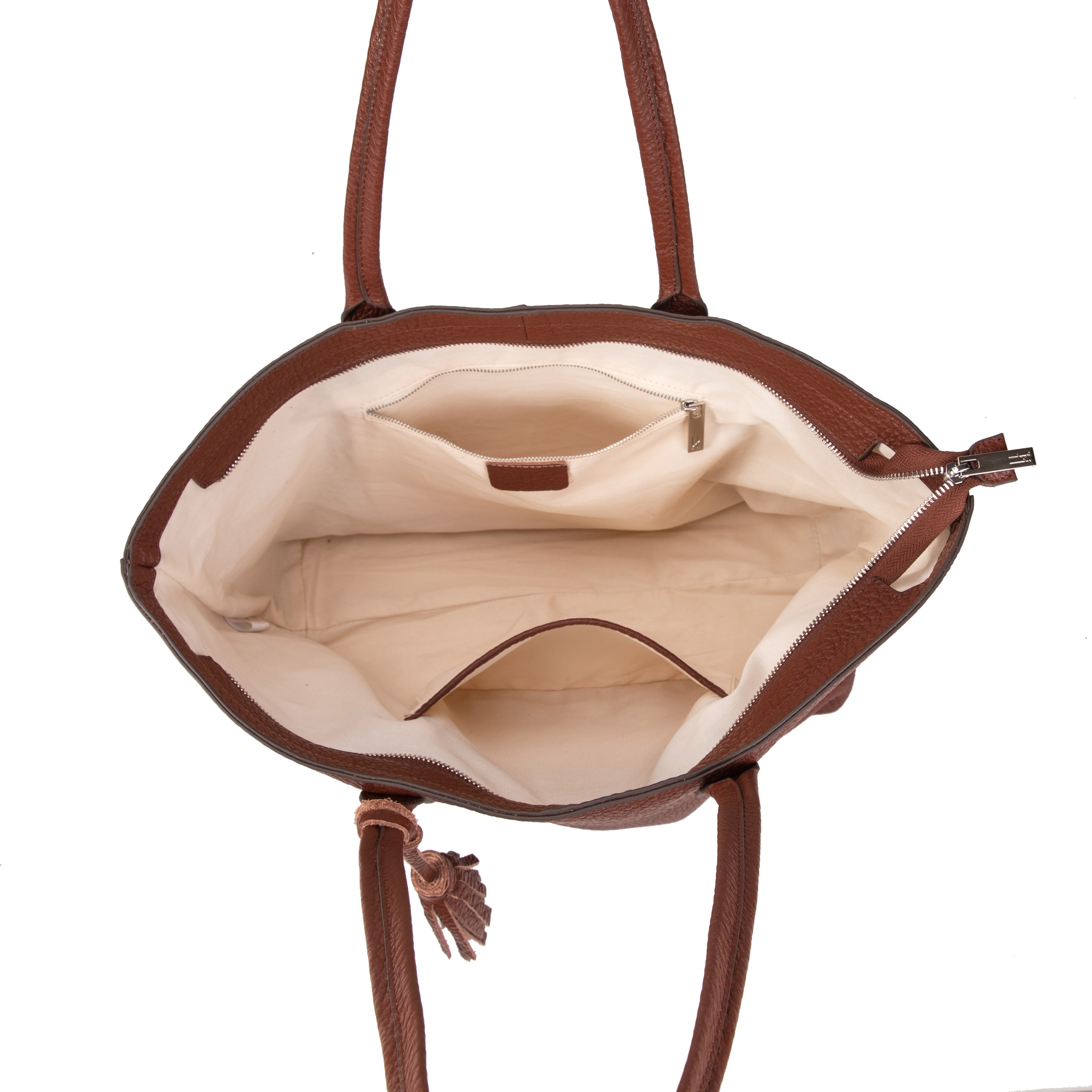 kate-lee-esmeralda-sac-cabas-cuir-choco-grain-36-cm image 3