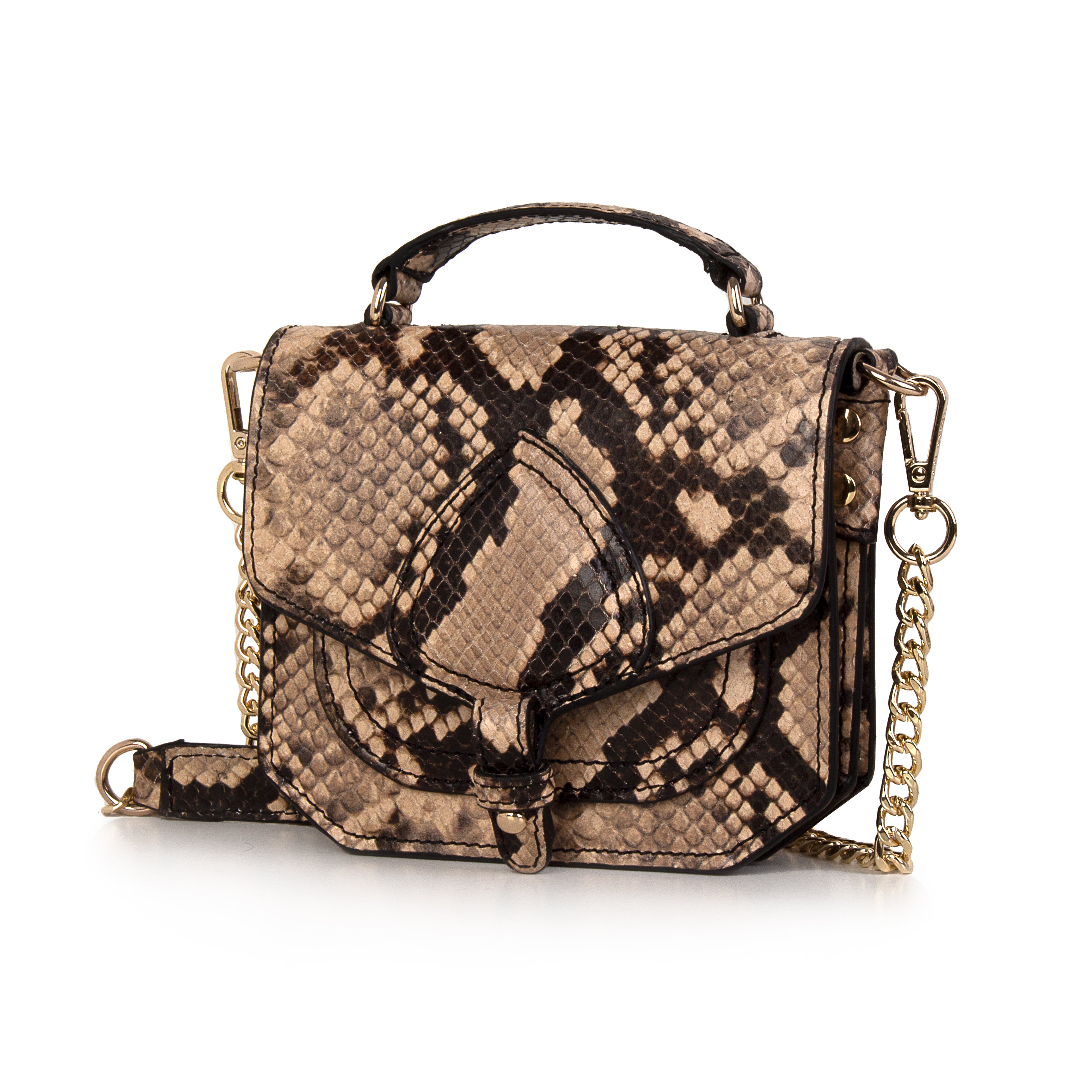 kate-lee-mini-tiny-emelyne-mini-sac-marron-beige-serpent image 3