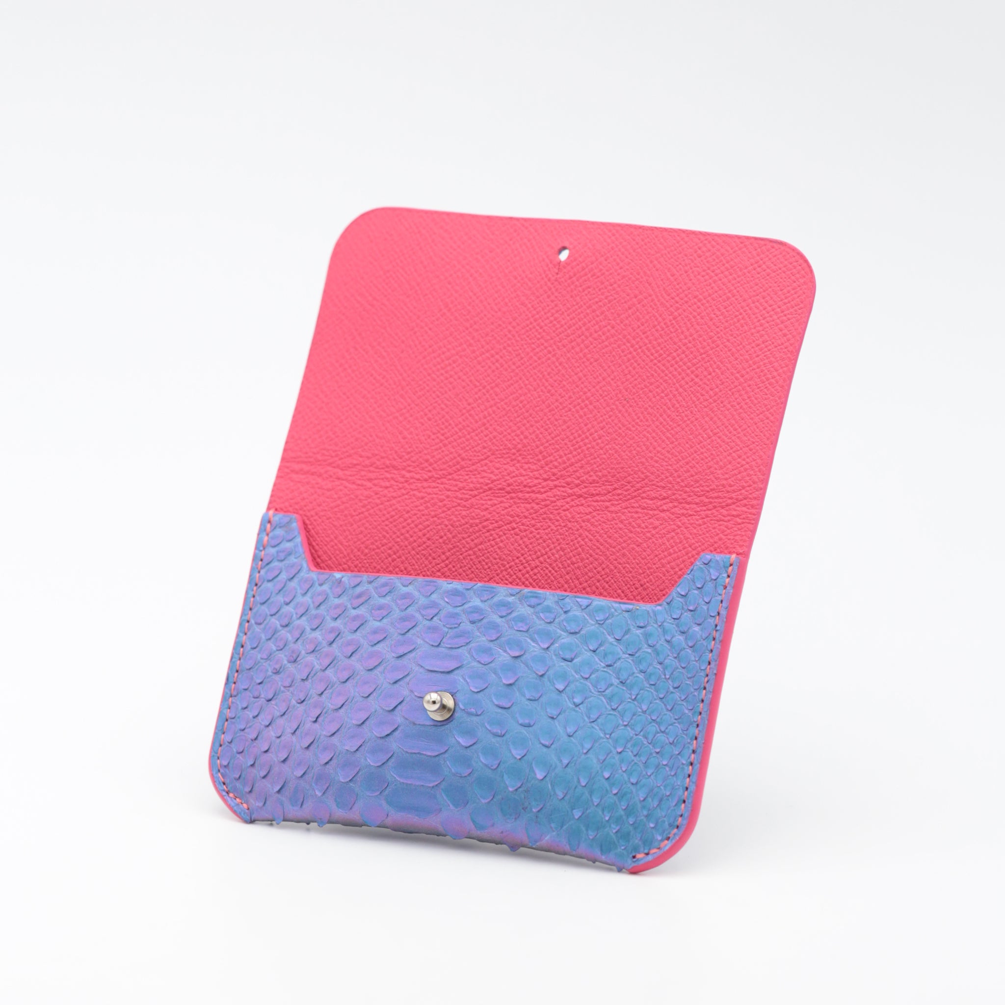 atelier-penso-ft-porte-cartes-cuir-python-iridescent-9x13 image 4