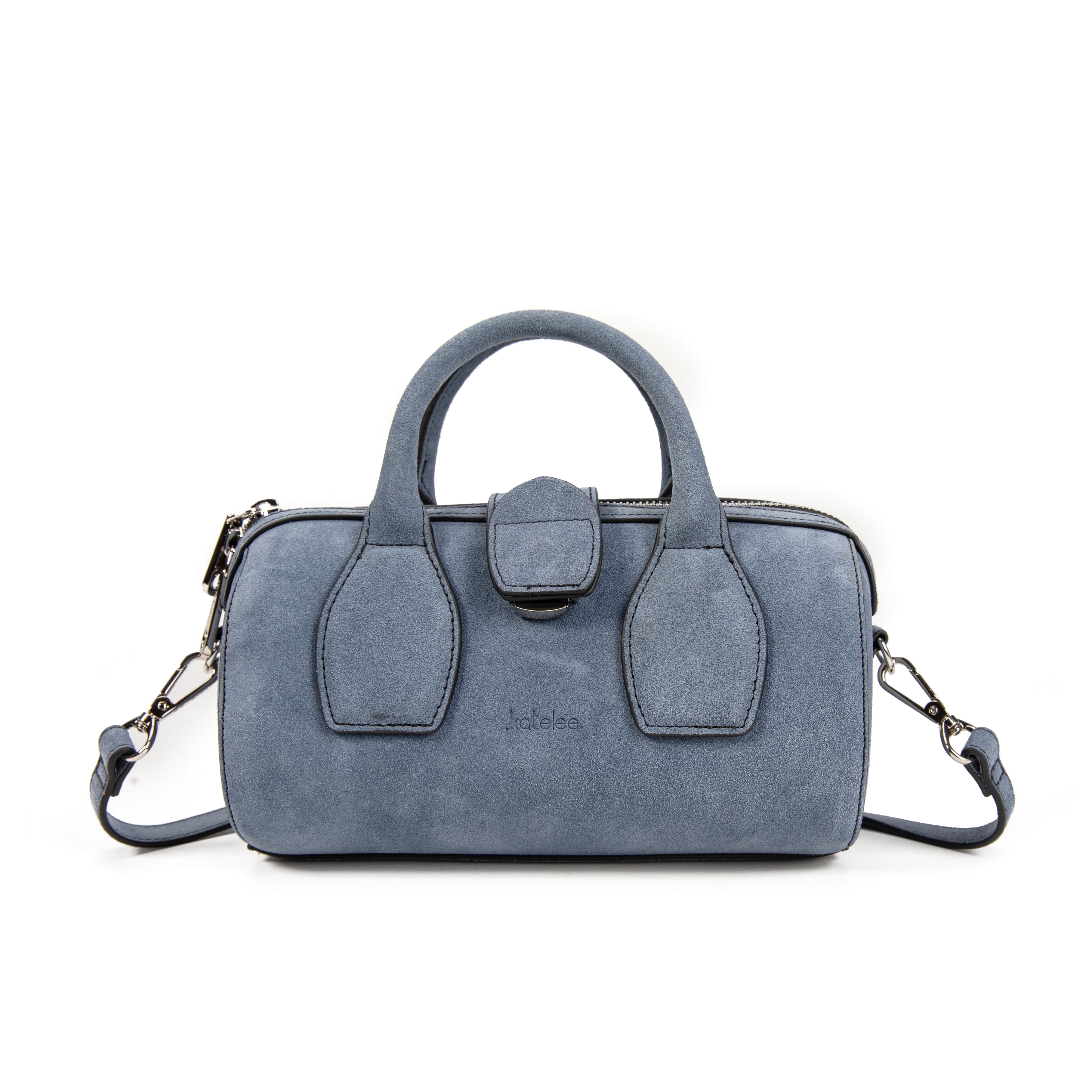 kate-lee-frola-v-sac-bowling-velours-bleu image 1