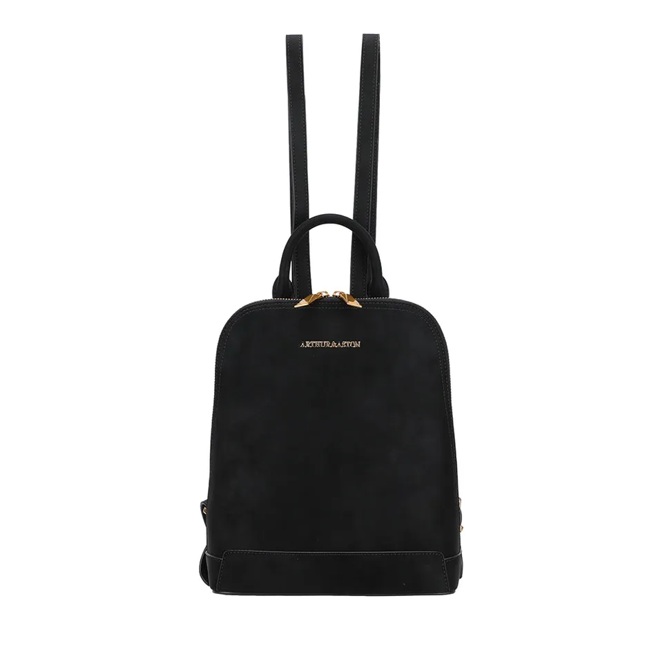 arthur-et-aston-madelena-grand-sac-dos-cuir-noir image 1