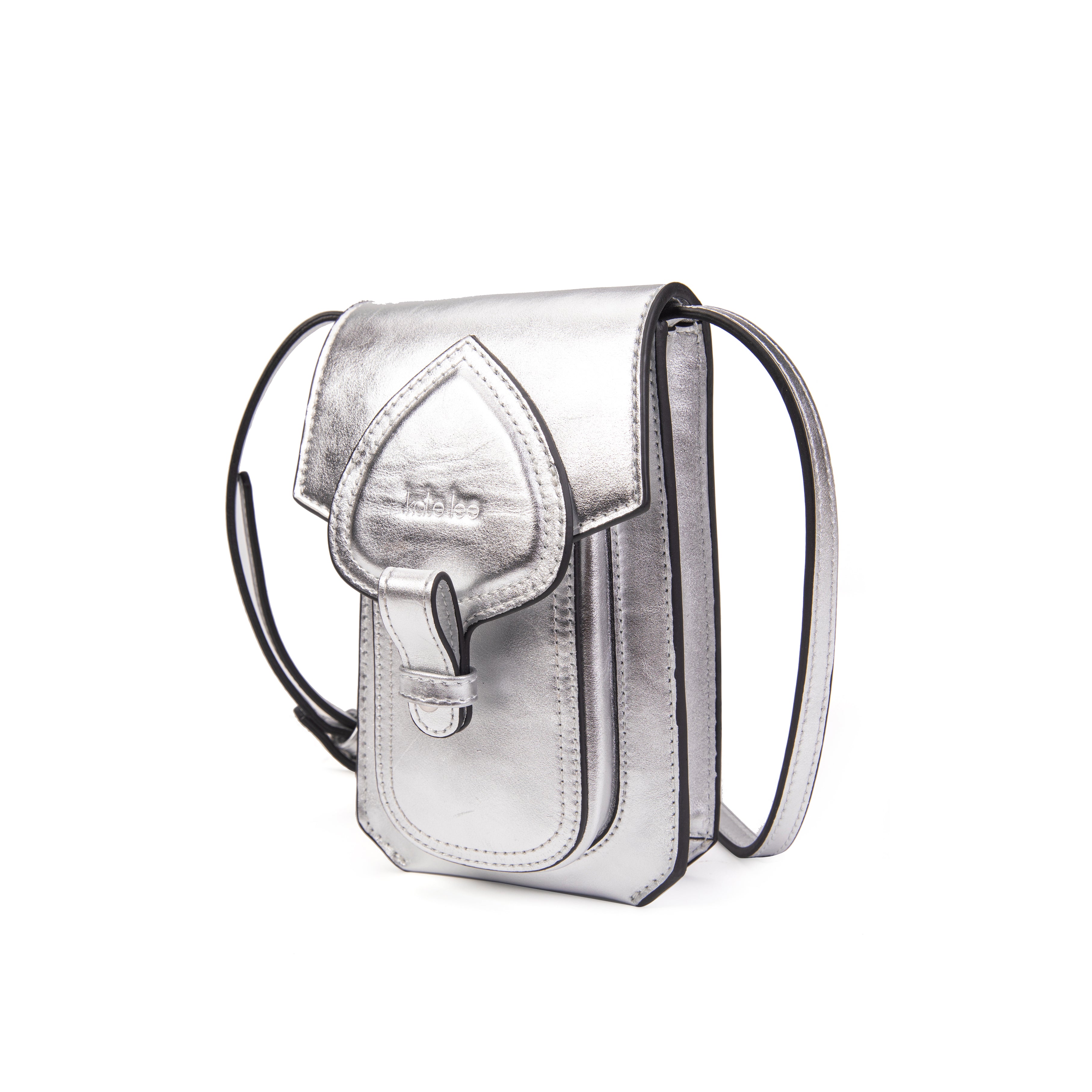 kate-lee-emelyne-pochette-t-l-phone-cuir-argent-m-tallis image 2