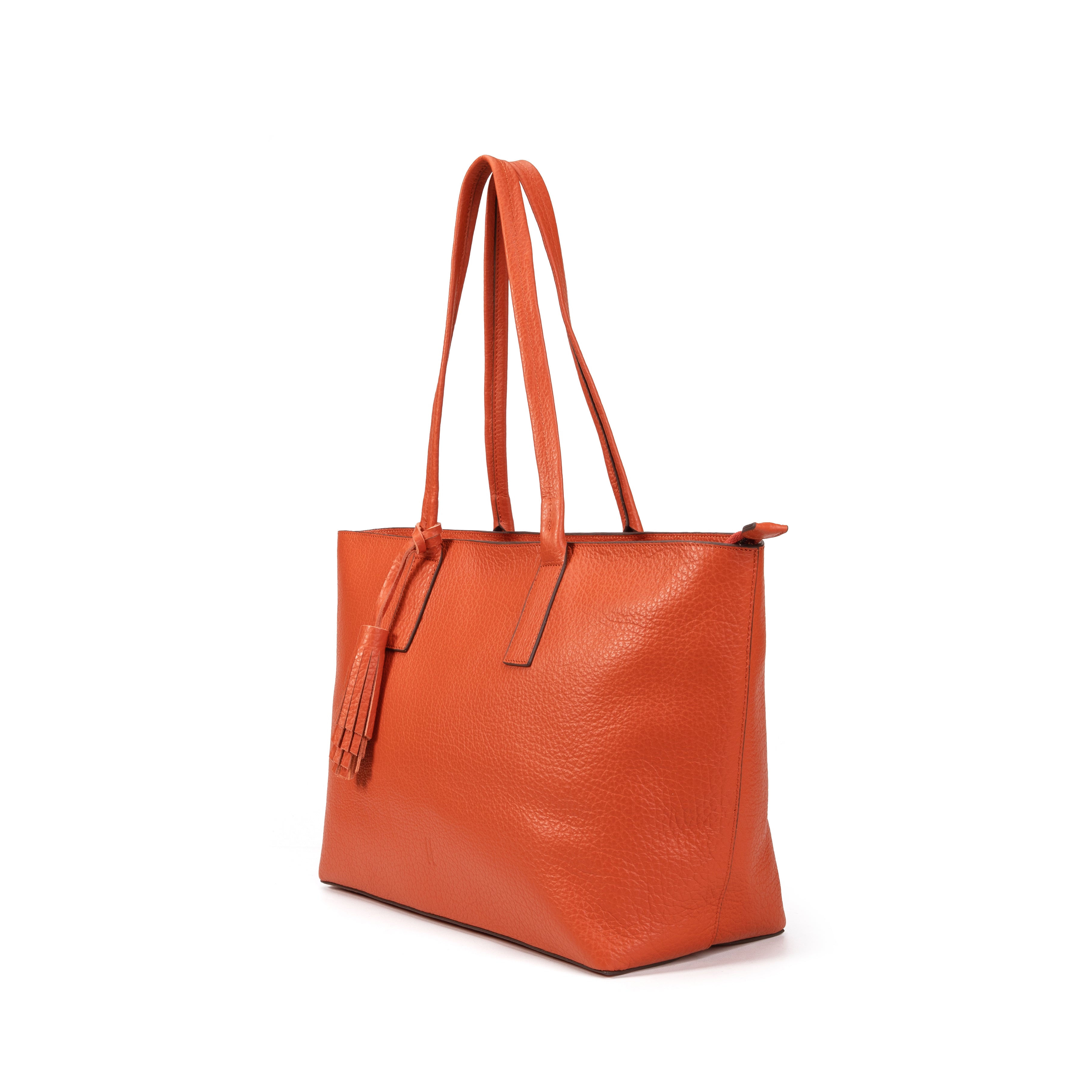 kate-lee-esmeralda-sac-cabas-cuir-grain-orange image 2